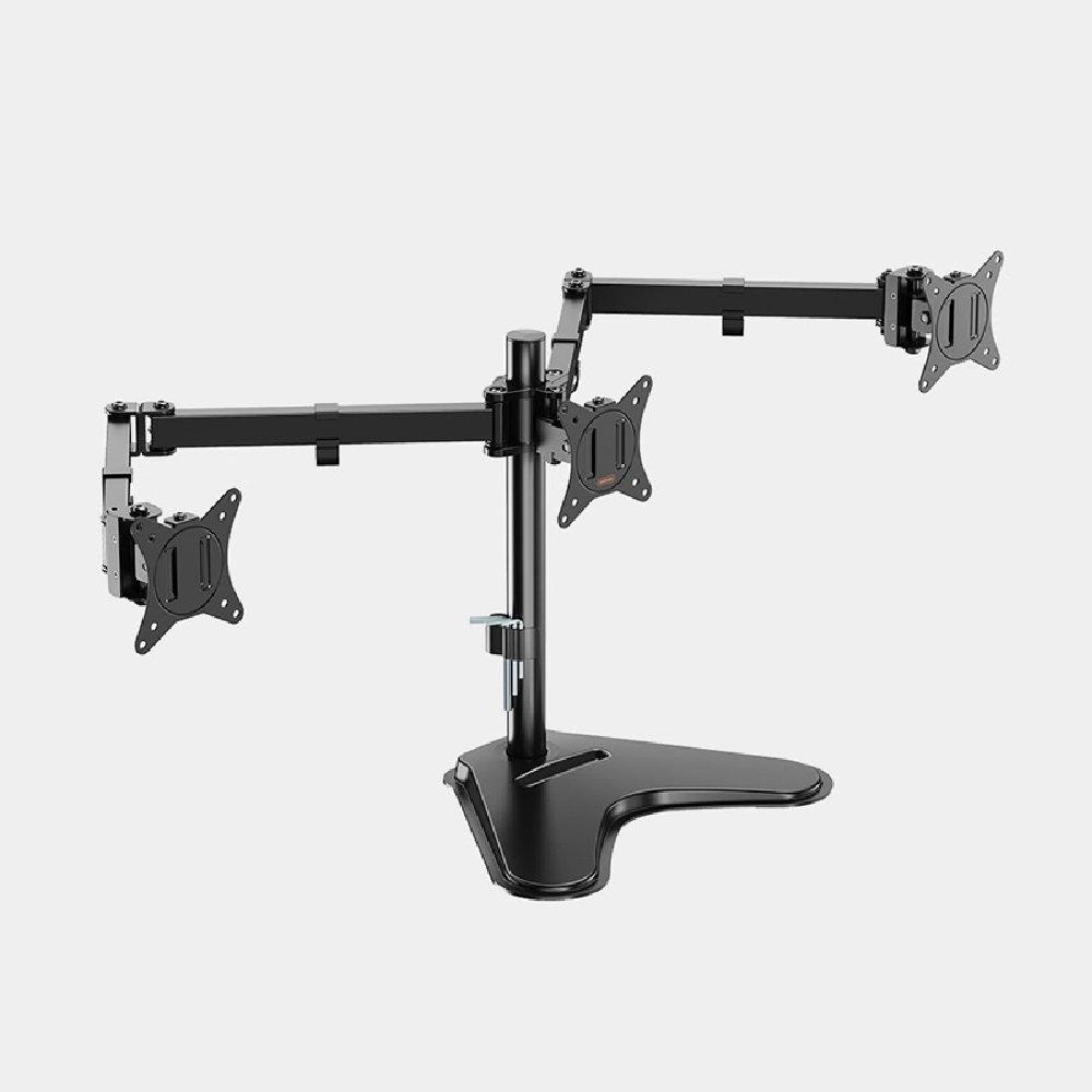Black - VonHaus - Triple Monitor Mount Stand - 1