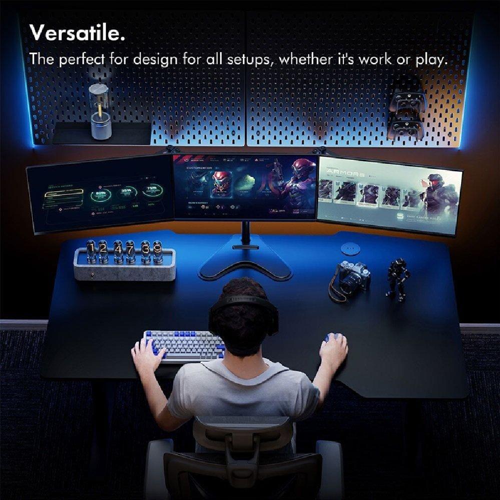 Black - VonHaus - Triple Monitor Mount Stand - 4