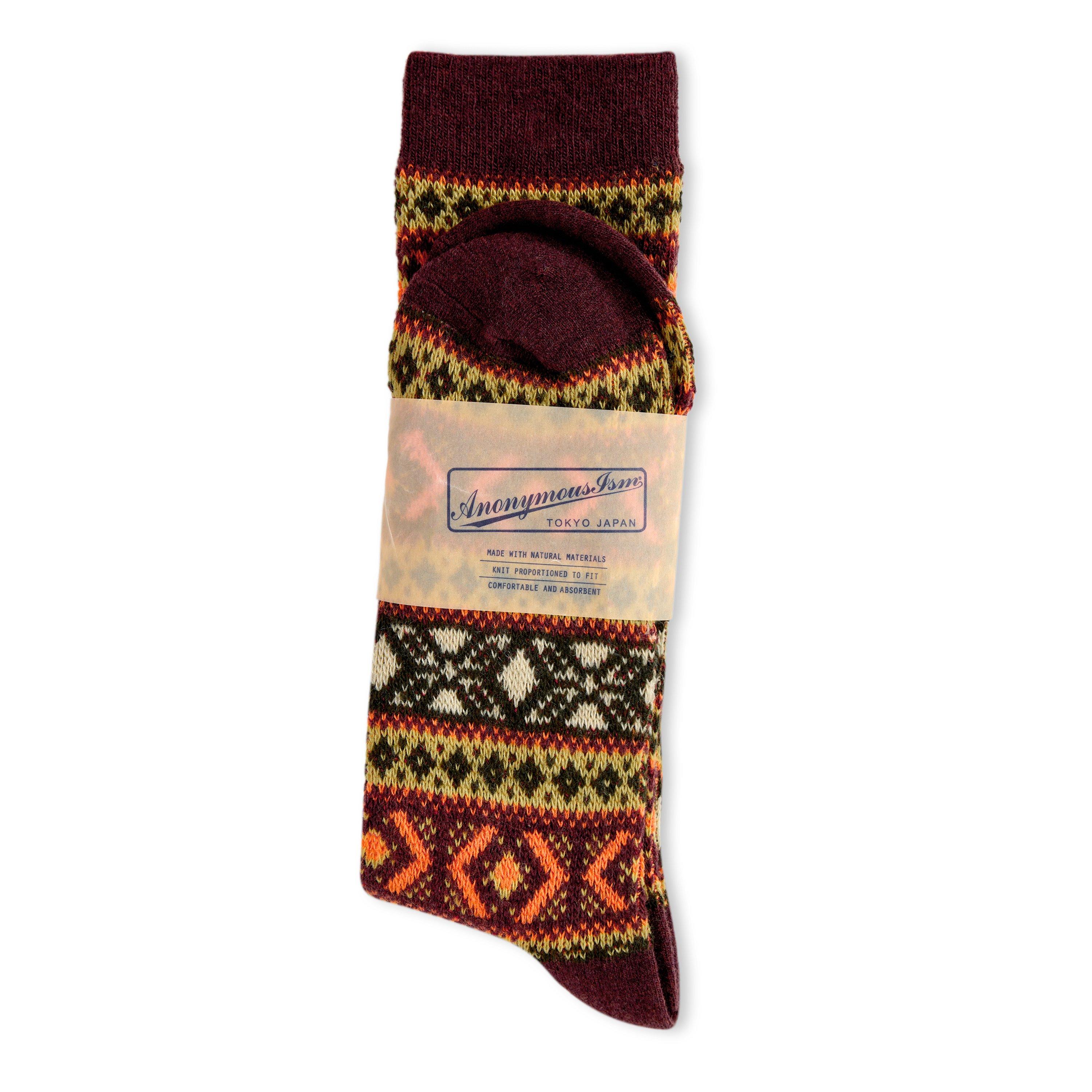 BROWN - ANONYMOUSISM - ANON WOOL JQ FAIRISLE CRE - 2