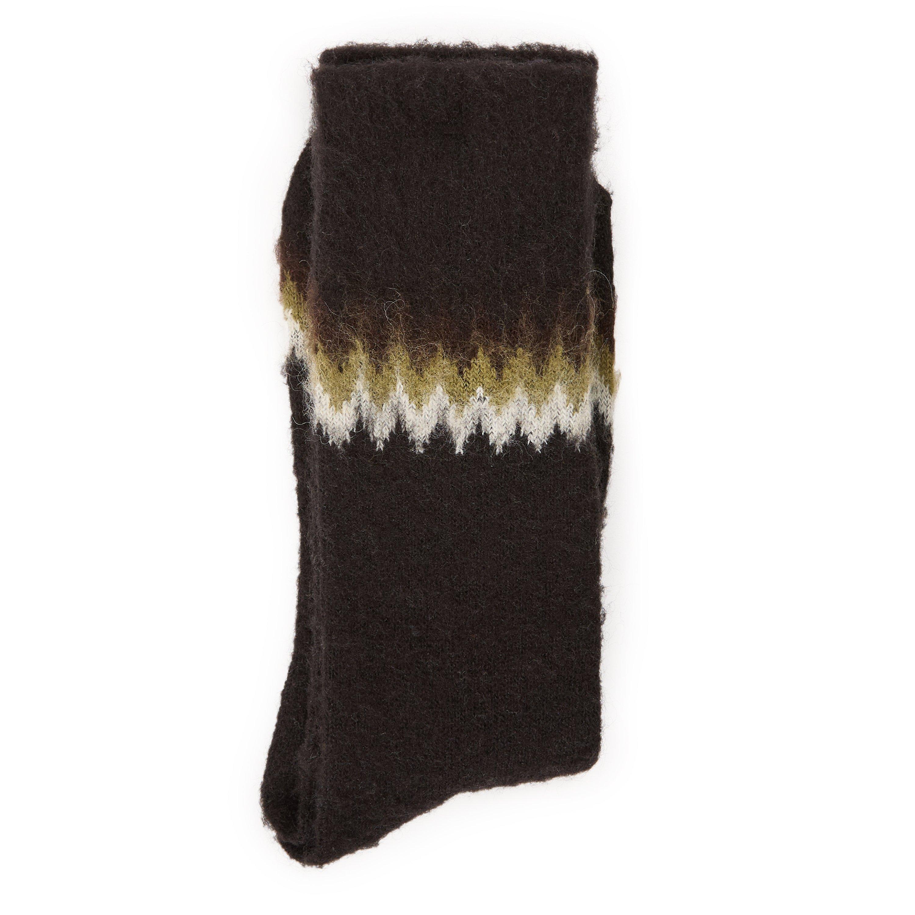 BLACK AND OTHER - ANONYMOUSISM - Men's Napping Tam Jag Jacquard Crew Socks - 2