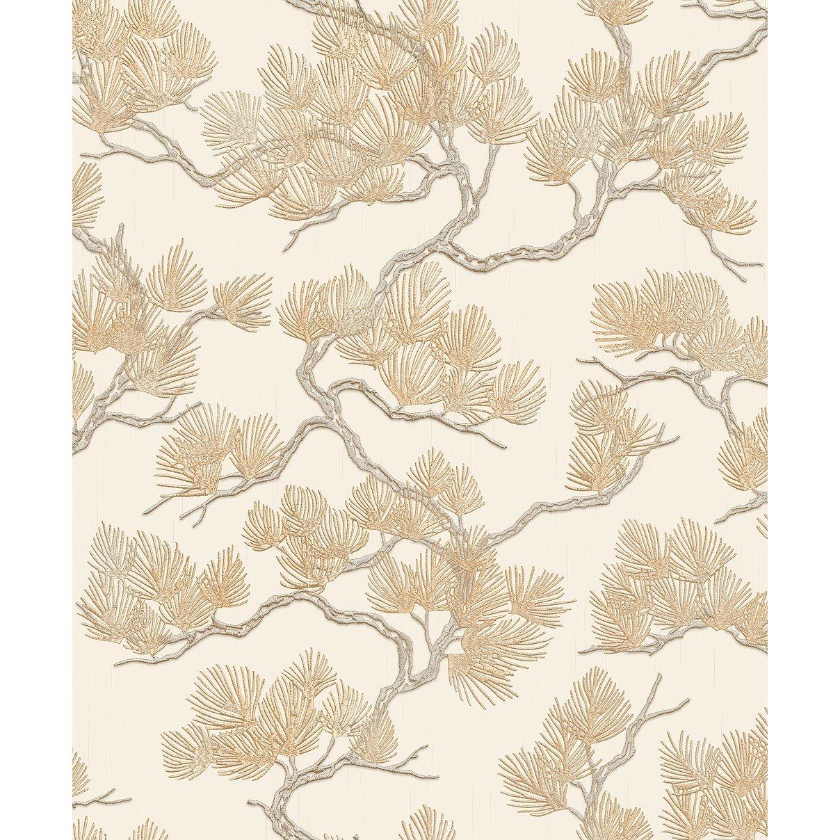 Yellow - Design ID - DID Pine Tree Gold Wallpaper - 3