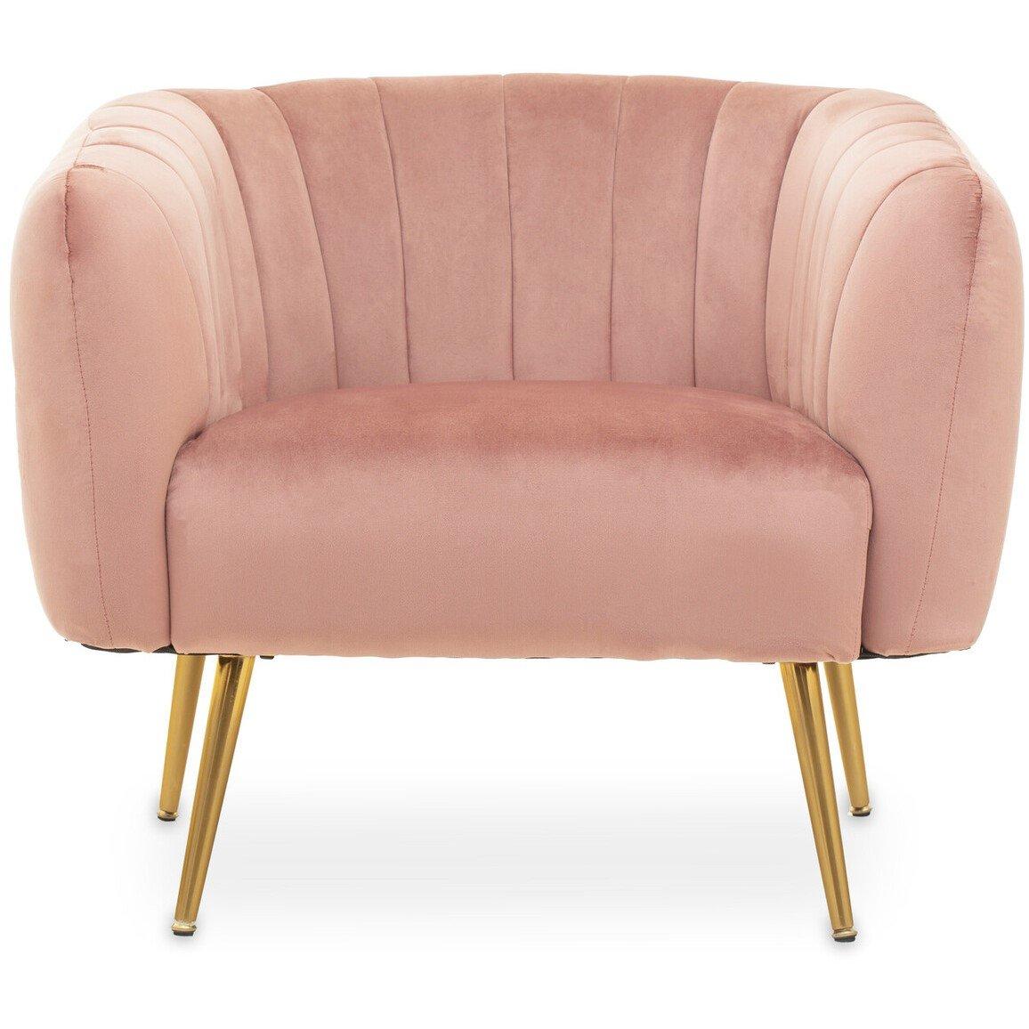Interiors by Premier Larissa Pink Velvet Chair