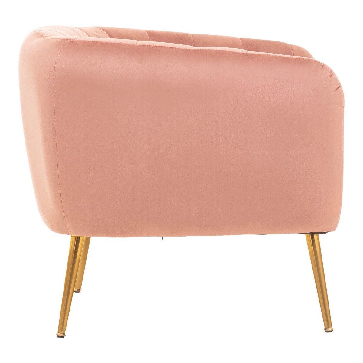 Pink - Interiors by Premier - Larissa Pink Velvet Chair - 3