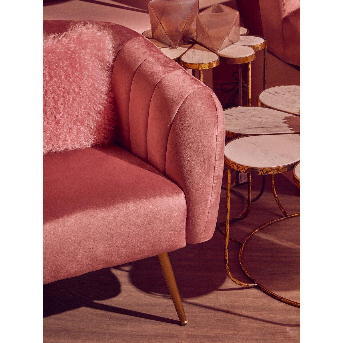 Pink - Interiors by Premier - Larissa Pink Velvet Chair - 4