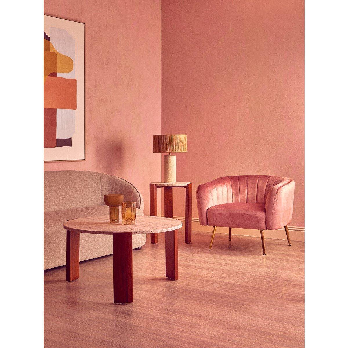 Pink - Interiors by Premier - Larissa Pink Velvet Chair - 5