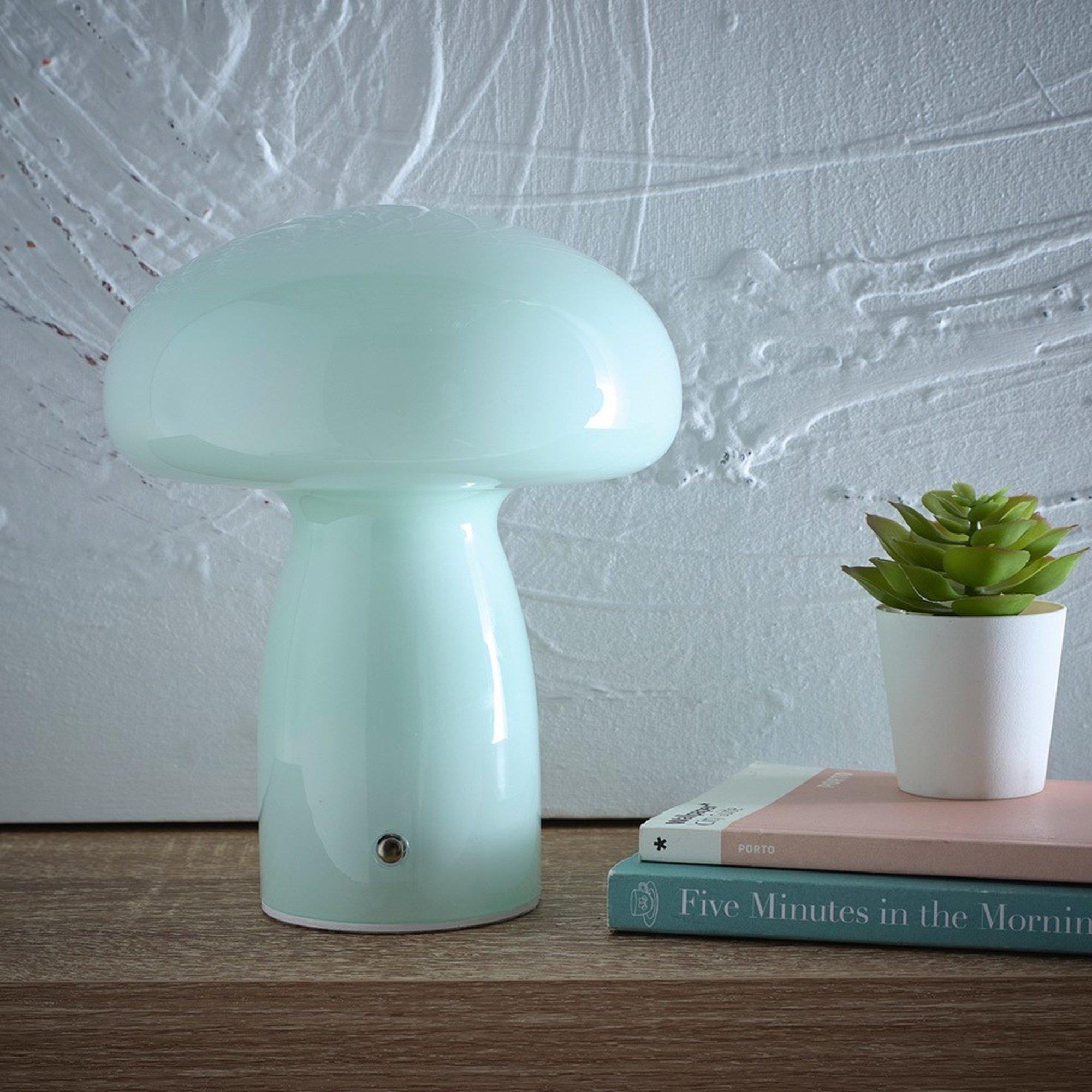 Duck Egg - K Living - Cory Duck Egg Glass Mushroom Shape Recharge LED La - 1