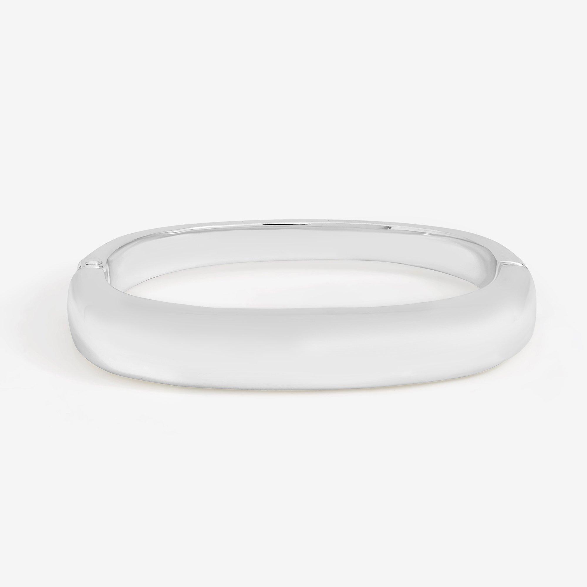 Silver - Jon Richard - Silver Plated Polished Rectanglar Bangle - 1