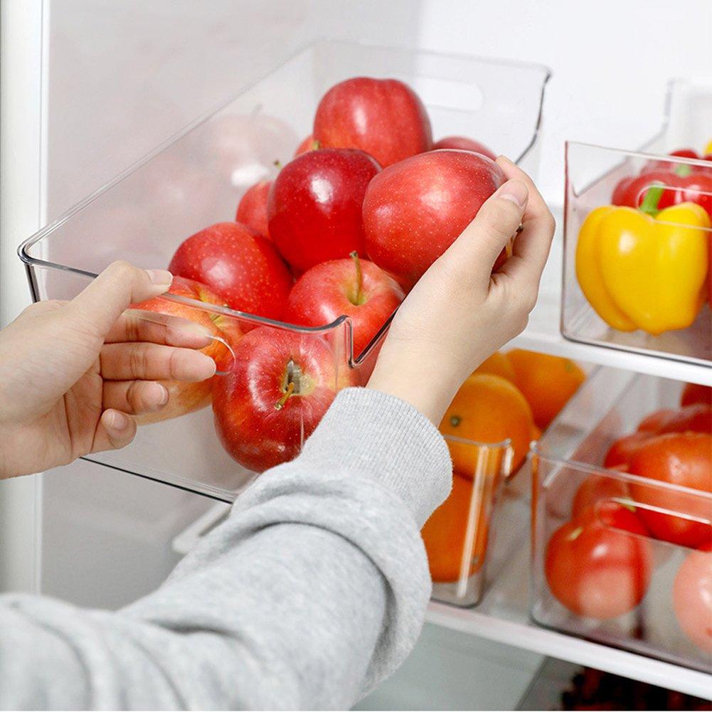Clear - LIFE IDEAS - 4pcs Refrigerator Storage Organizers with Handles - 3