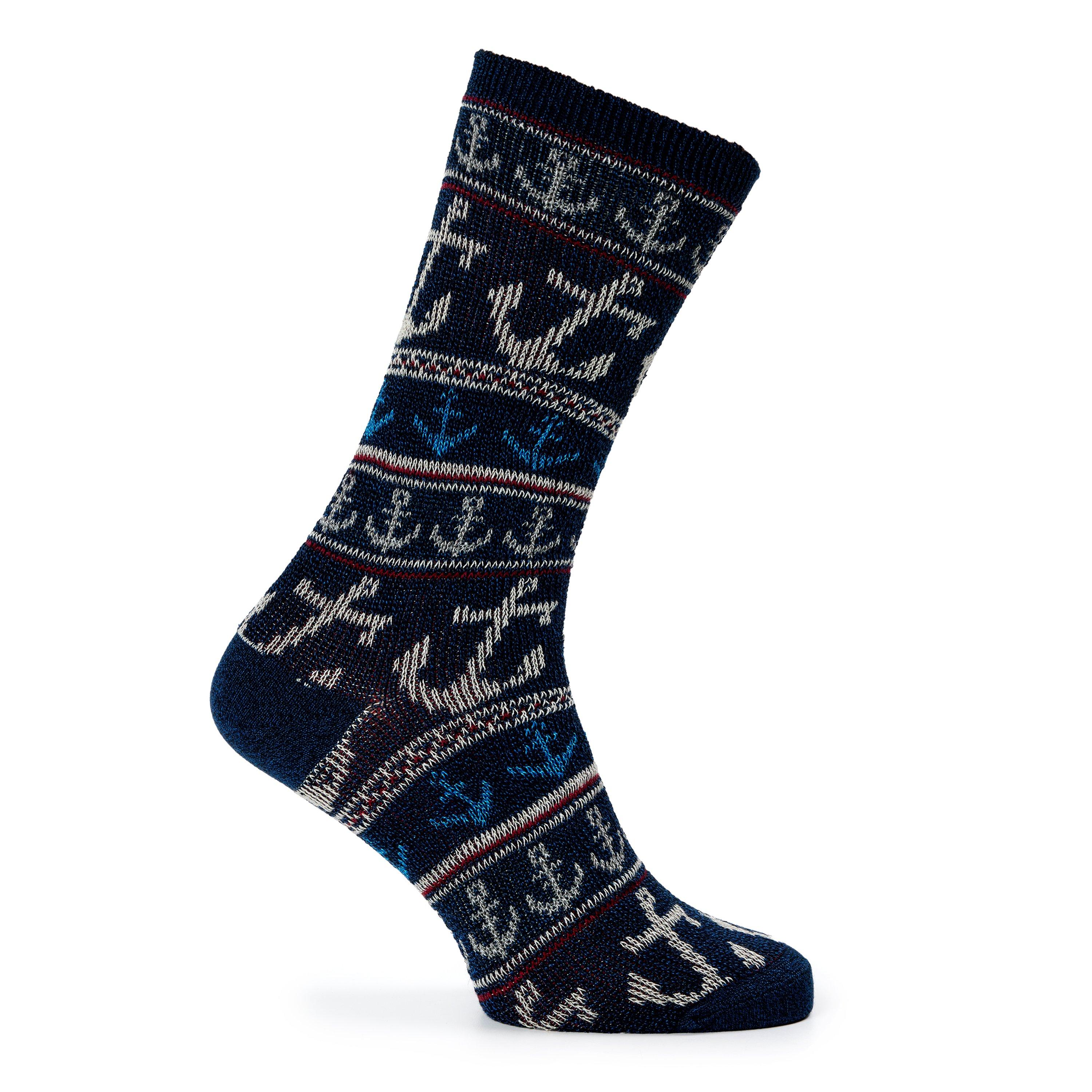 NAVY - ANONYMOUSISM - ANON ANCHOR CREW SOCK09 - 1