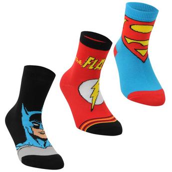 Character Superman 3 Pack Crew Socks Childrens