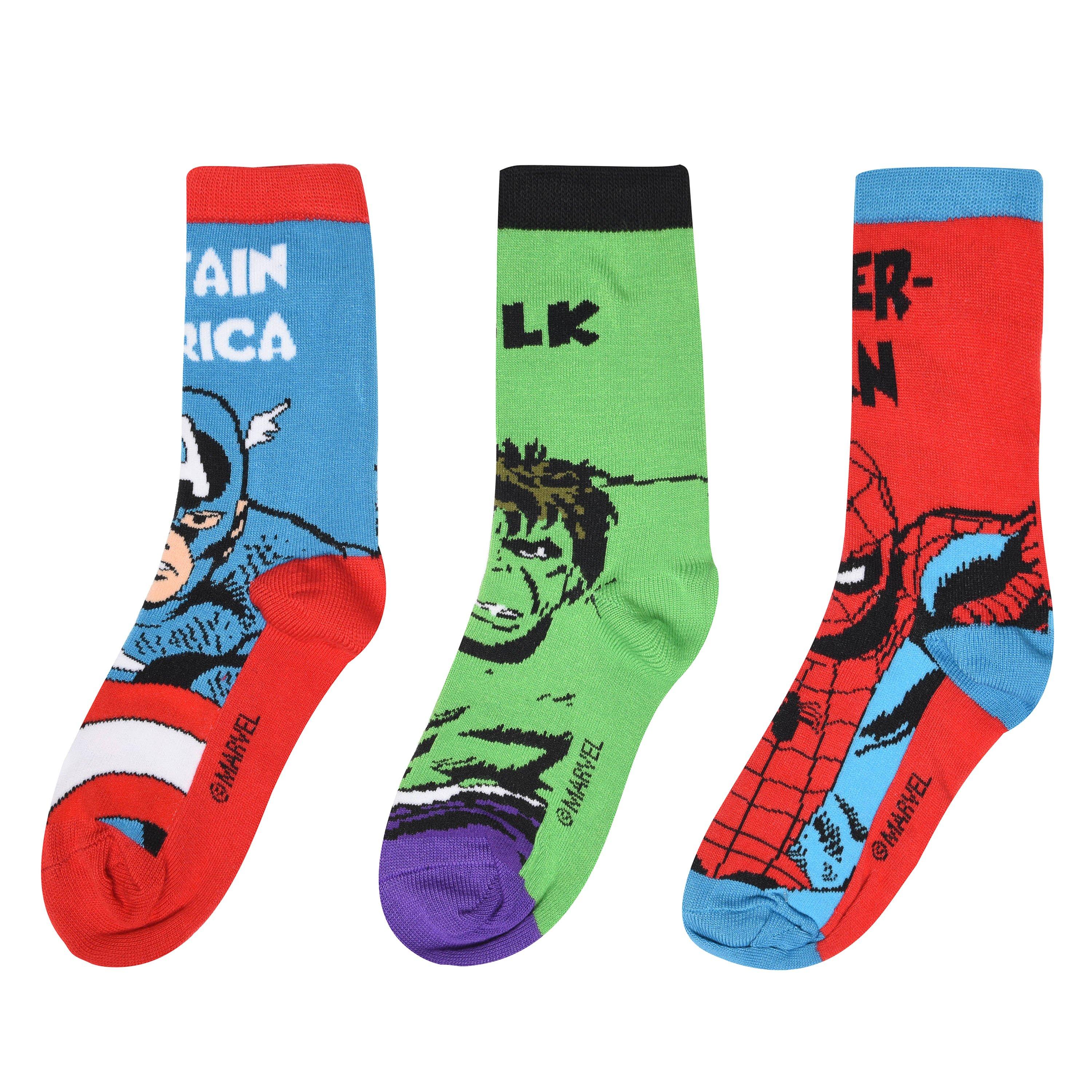 Character Marvel 3 Pack Crew Socks Junior