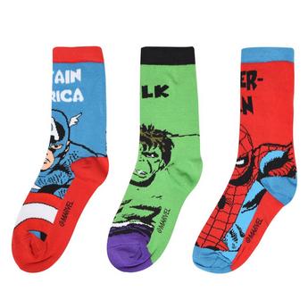 Marvel 3 Pack Crew Socks Junior