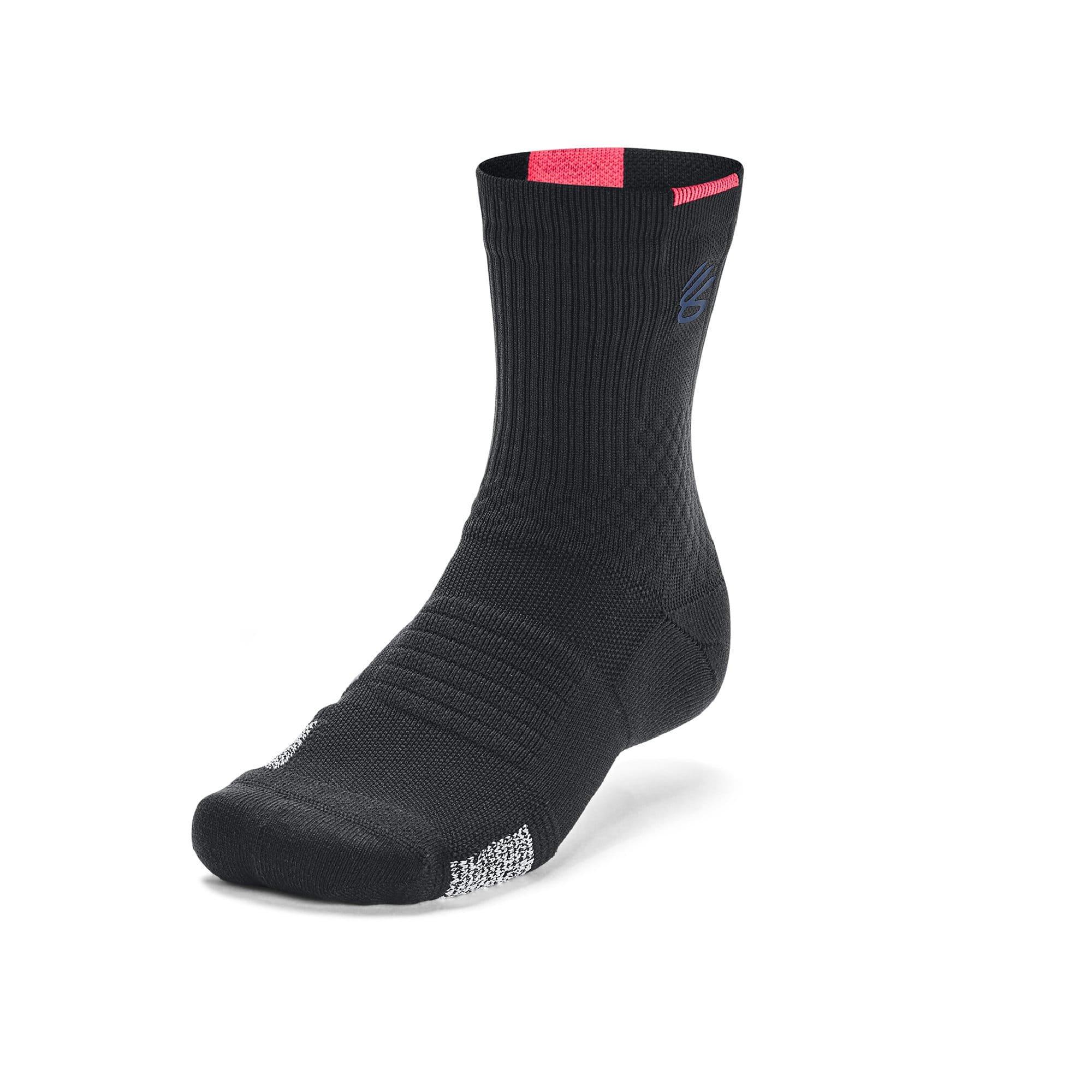 Black - Under Armour - Curry Armour Dry Playmaker Mid Crew Socks - 2