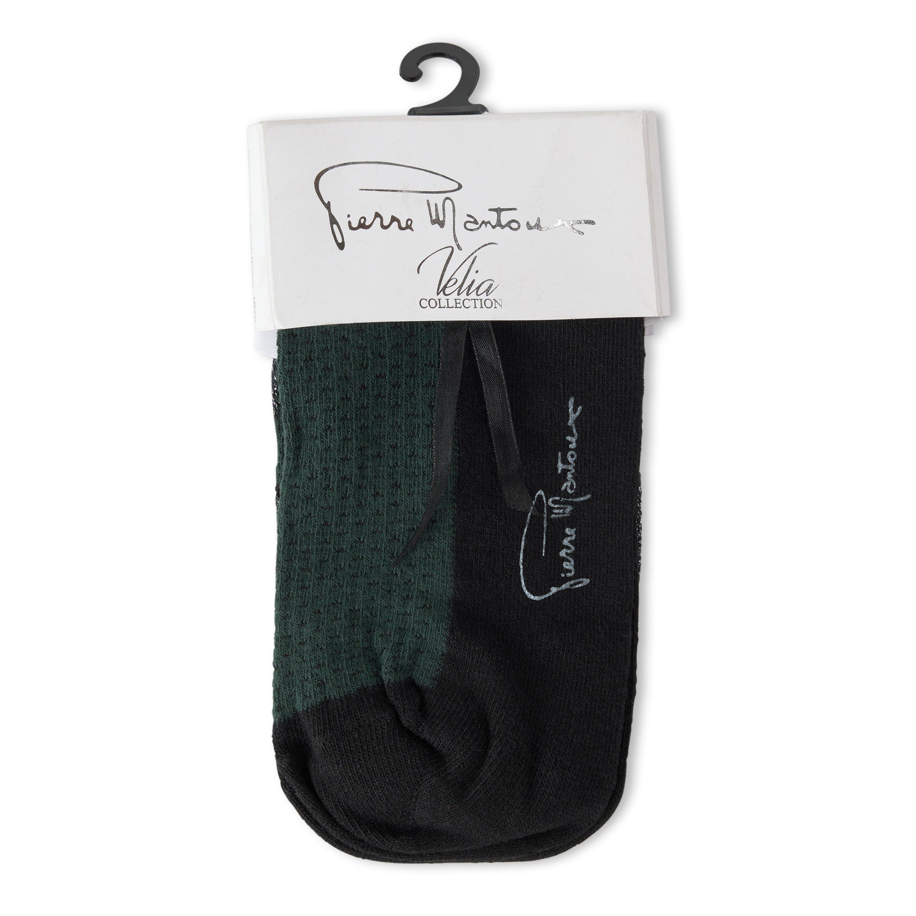 GREEN - Pierre Mantoux - S LUREX BLOCK STRIPE SOCK - 2