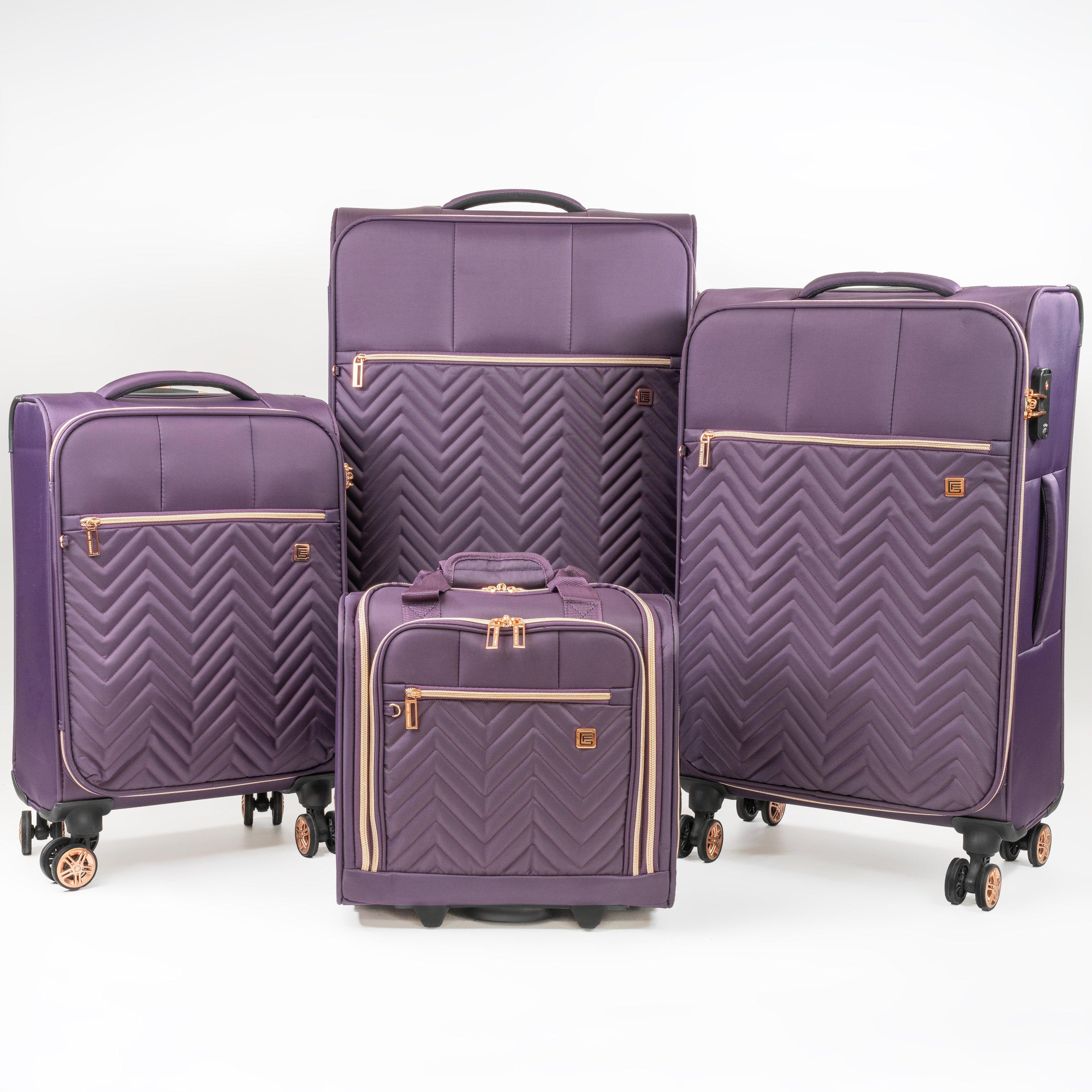 Purple - Gino Ferrari - Biella Small Soft Shell Cabin Case Flight Luggage - 2