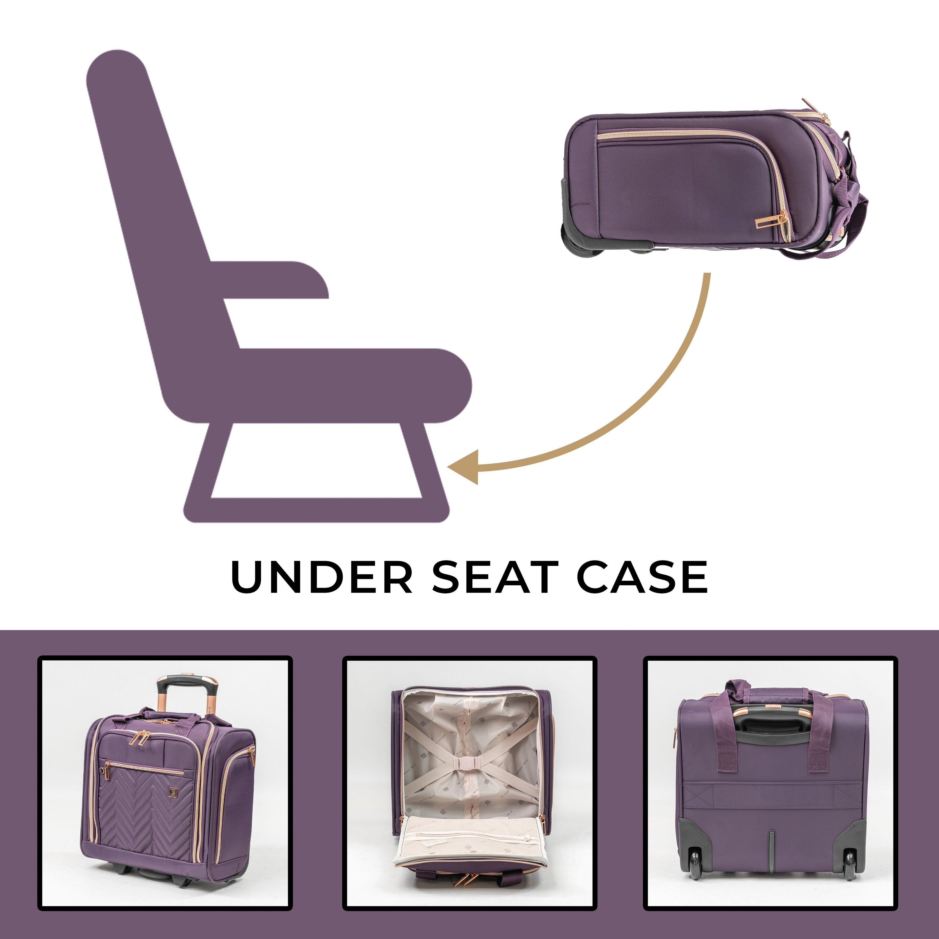 Purple - Gino Ferrari - Biella Small Soft Shell Cabin Case Flight Luggage - 4
