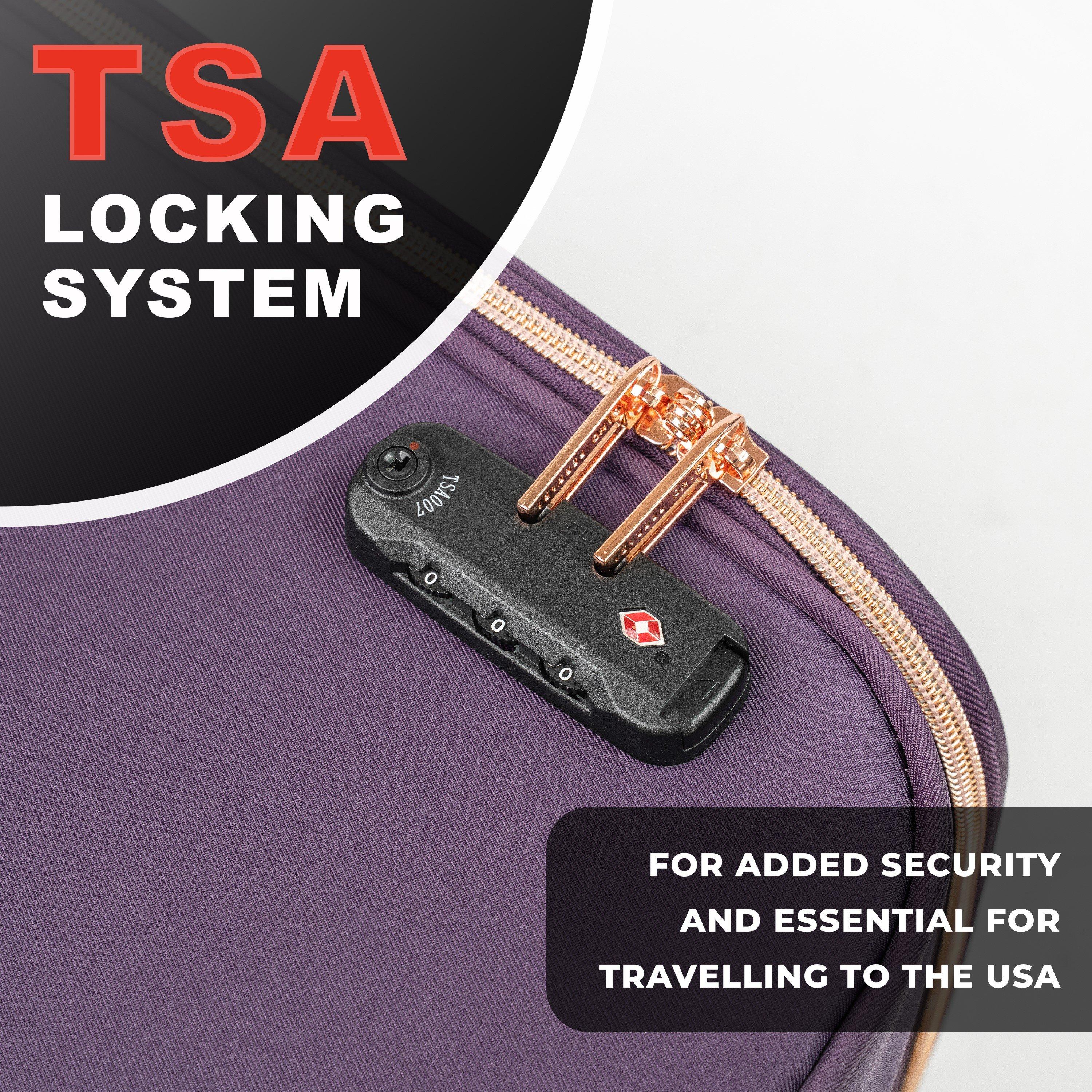 Purple - Gino Ferrari - Biella Small Soft Shell Cabin Case Flight Luggage - 7