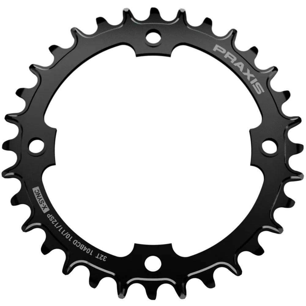 Black - Praxis - Narrow Wide Direct Threaded 104 BCD E-RING