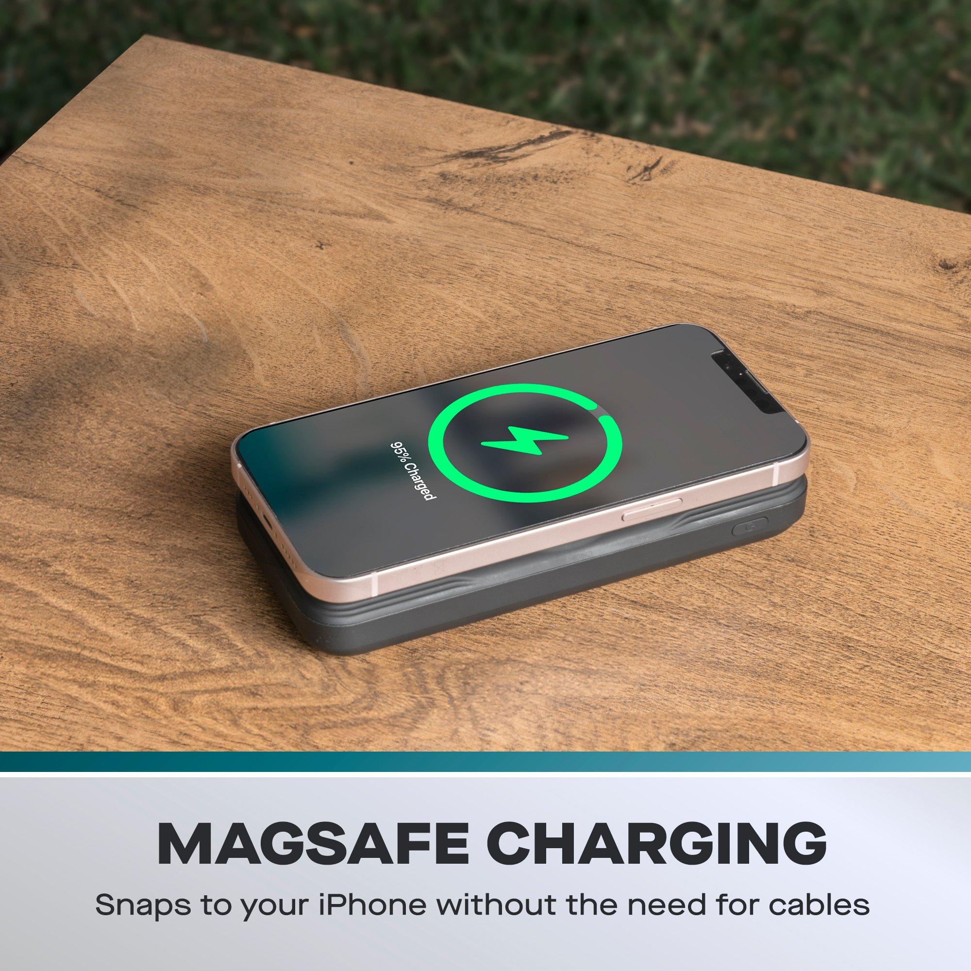 Black - Daewoo Electricals - 10000mAh Portable Power Bank with Built-in Cables - 6