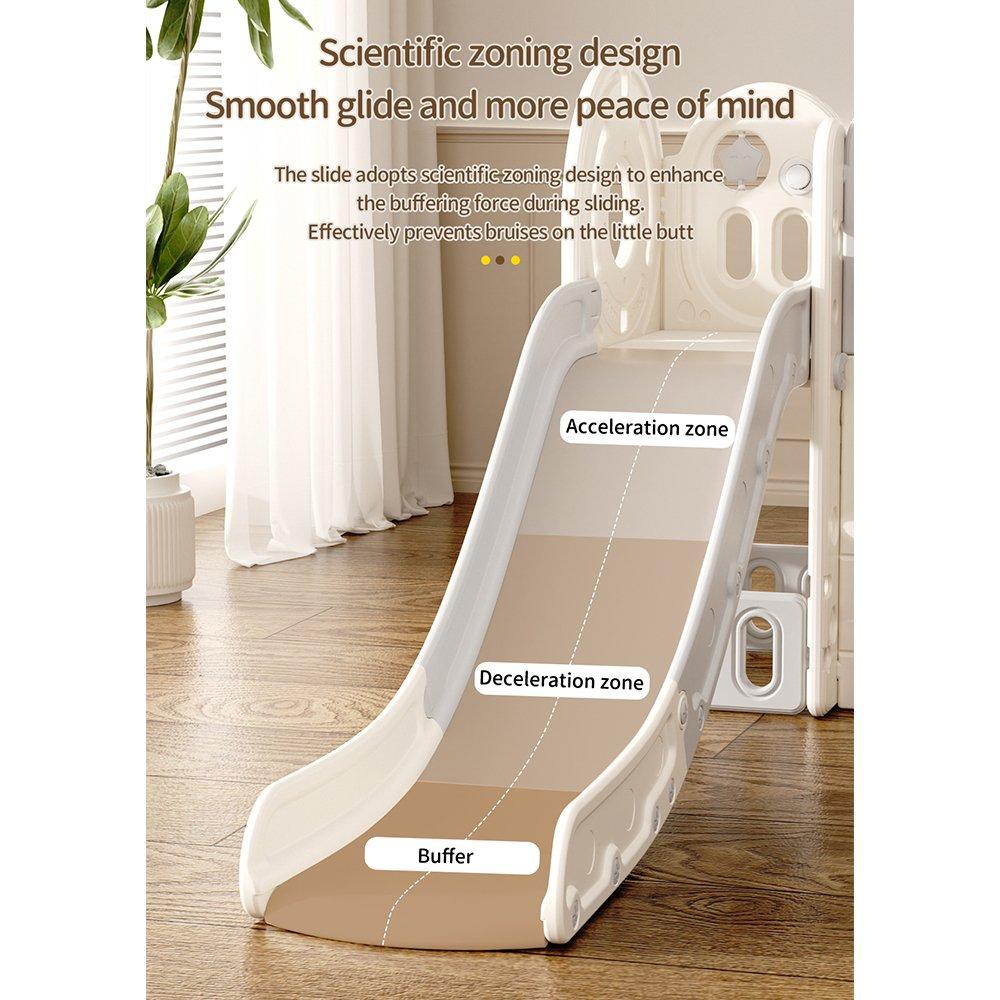 Beige Grey - KIDKID - Toddler Slide Climber Playhouse Combo - 6