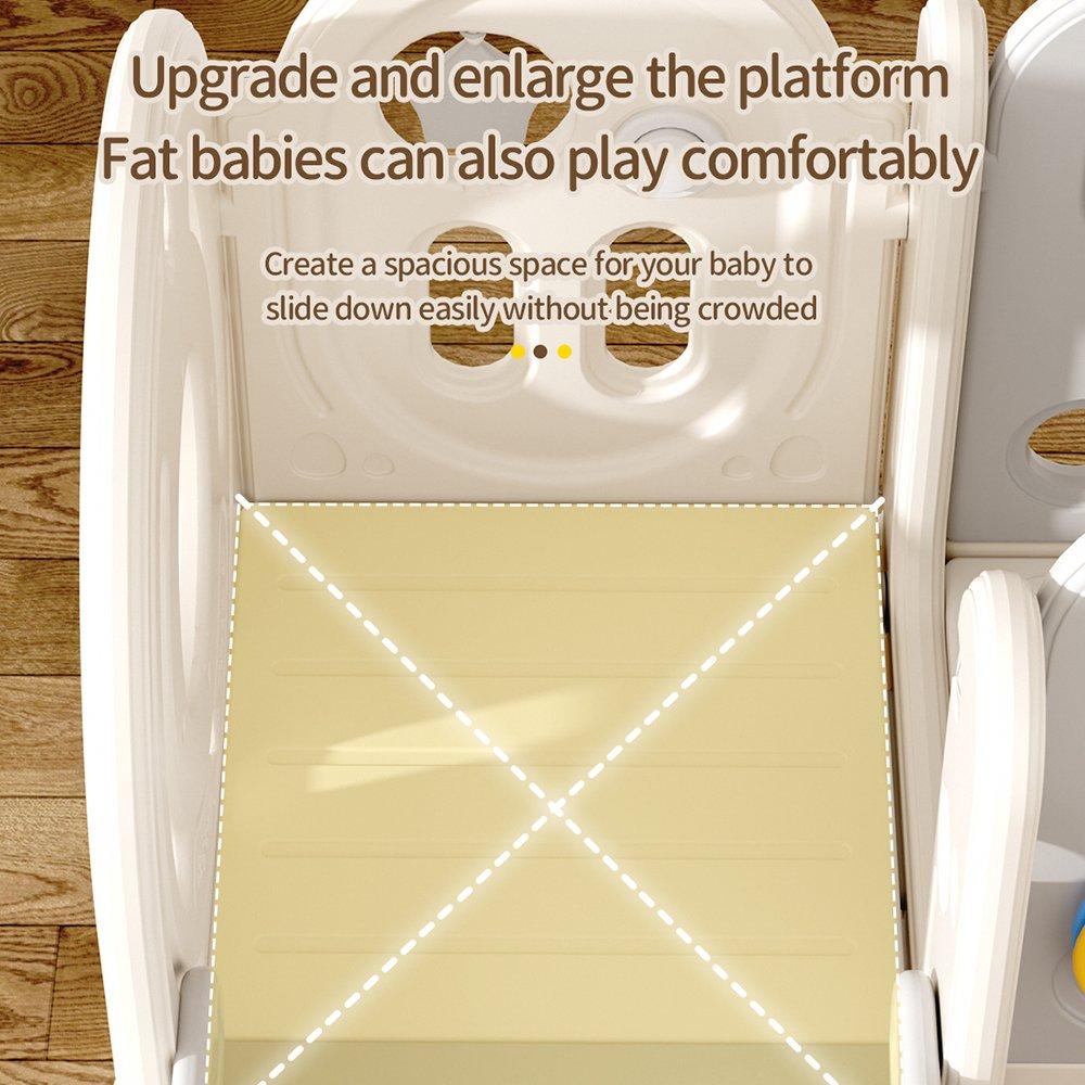 Beige Grey - KIDKID - Toddler Slide Climber Playhouse Combo - 7