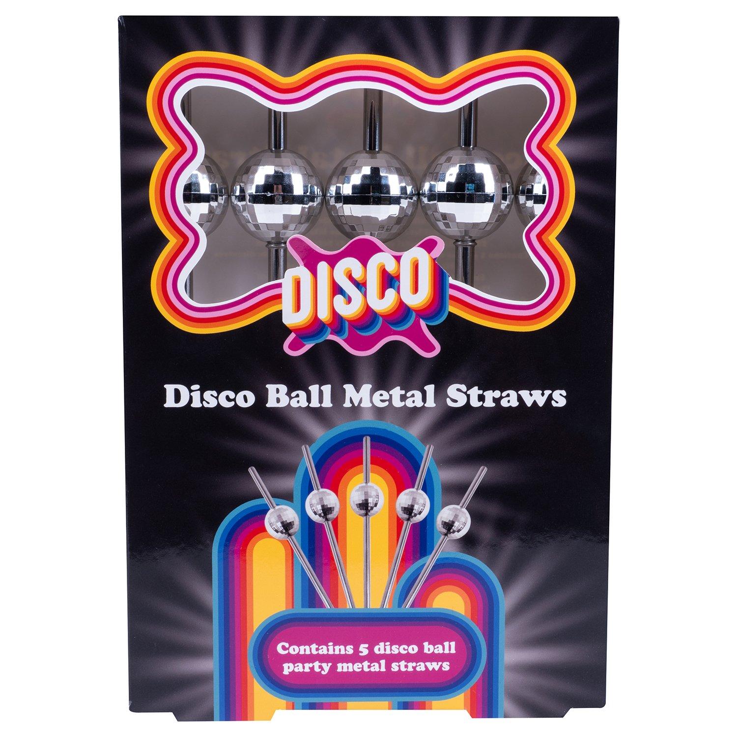 Fizz Creations  Disco Ball Metal Straws - 