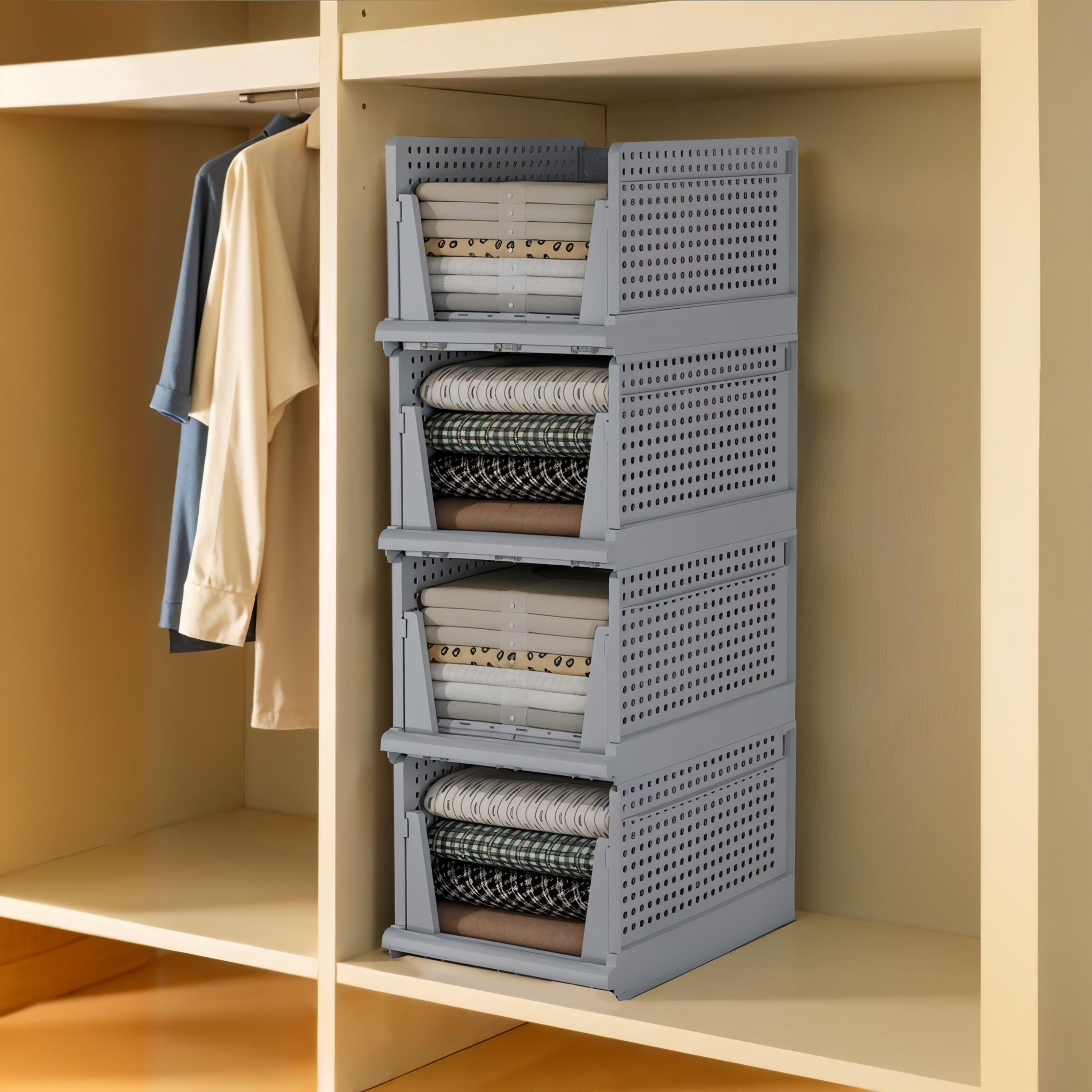 Grey2 - LIFE IDEAS - 2/3pcs Folding Storage Organizer - 2