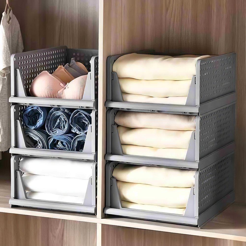 Grey1 - LIFE IDEAS - 2/3pcs Folding Storage Organizer - 12