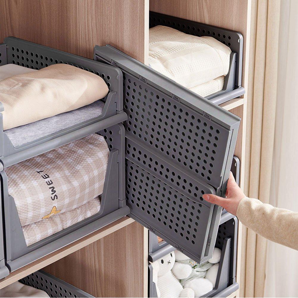 Life Ideas  2/3Pcs Folding Storage Organizer - Grey3 - 3x Small