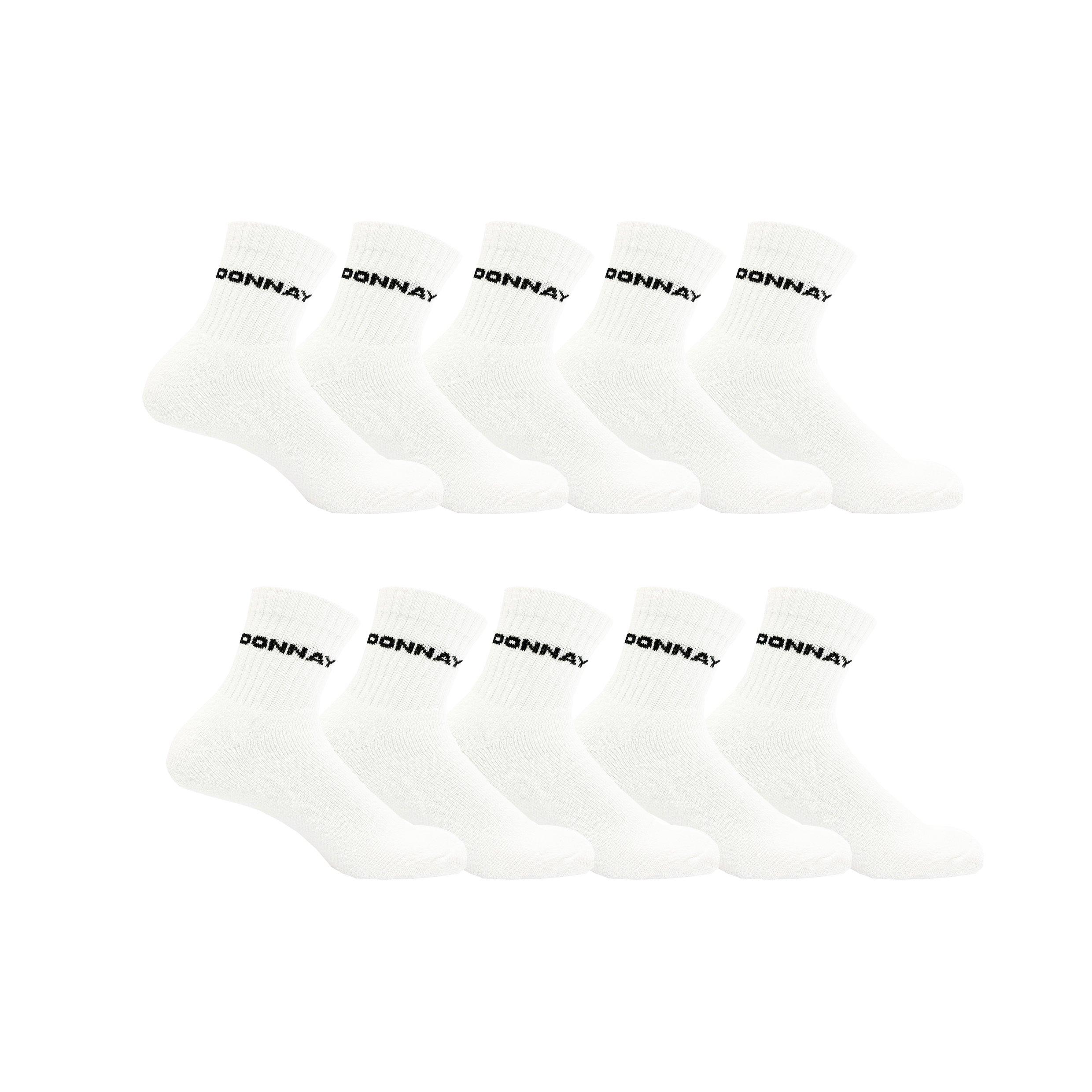 Donnay Women's 10 Pack Quarter Socks - White - Ladies 4-8
