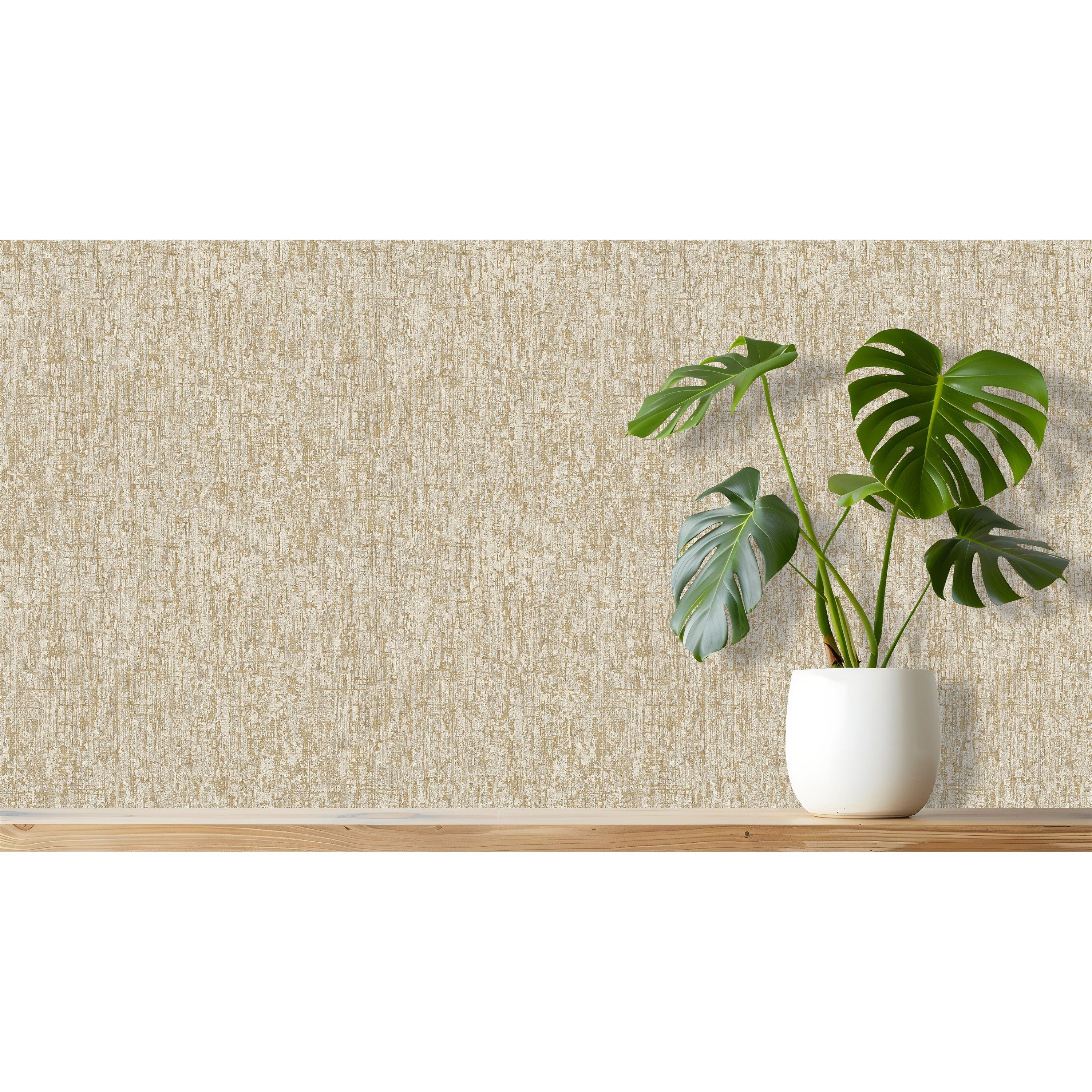 Yellow - Design ID - DID Concrete Antique Gold Wallpaper - 2