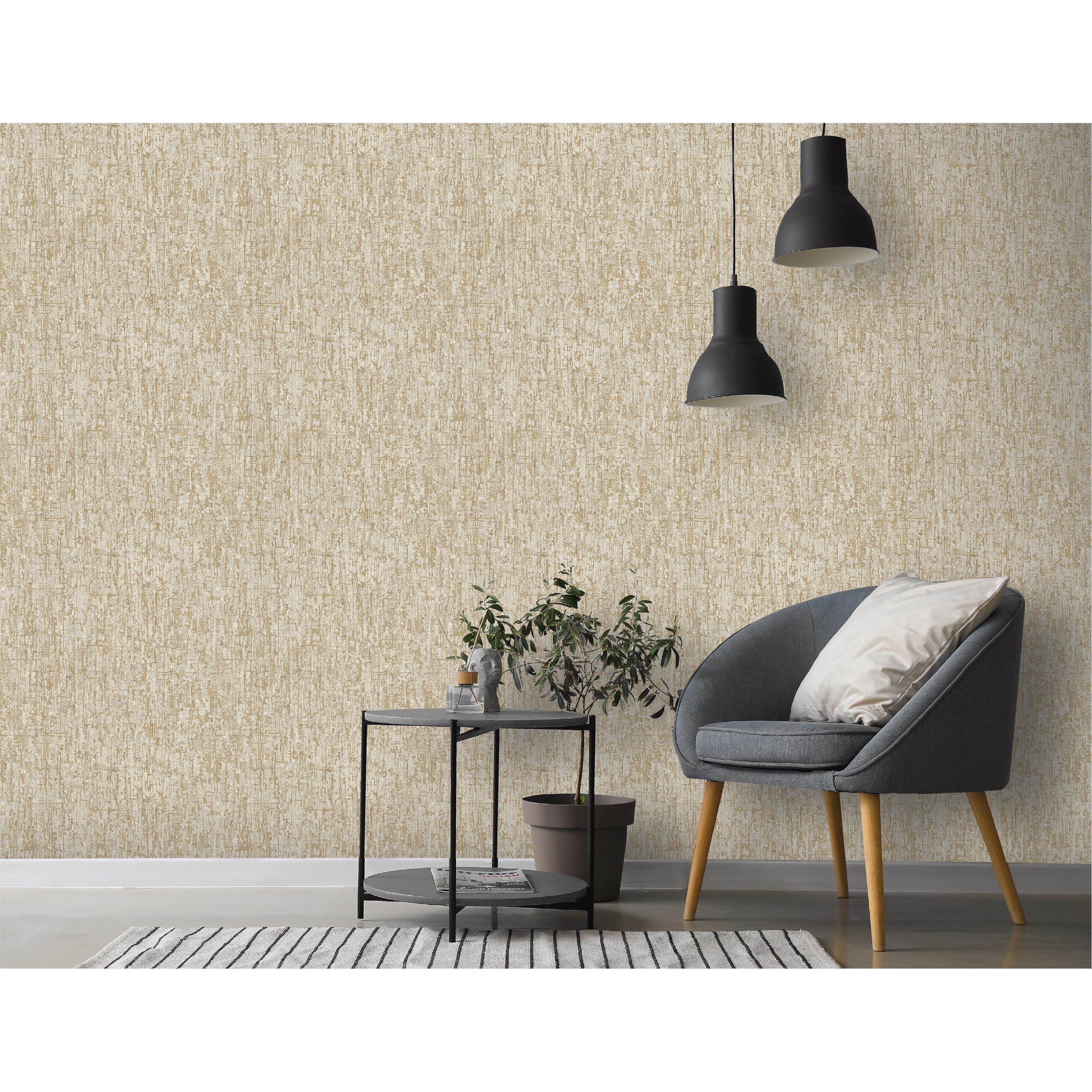Yellow - Design ID - DID Concrete Antique Gold Wallpaper - 3