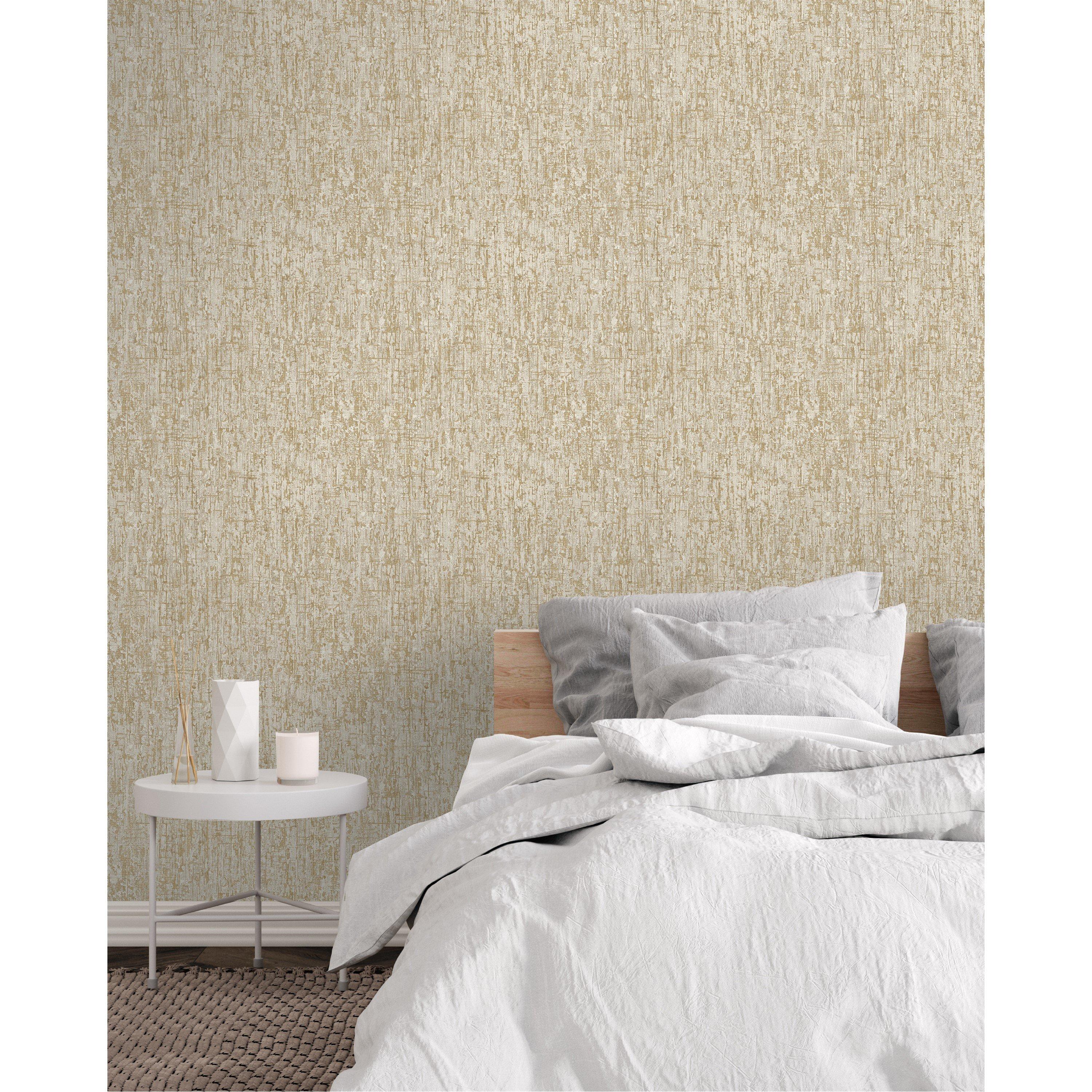Yellow - Design ID - DID Concrete Antique Gold Wallpaper - 4