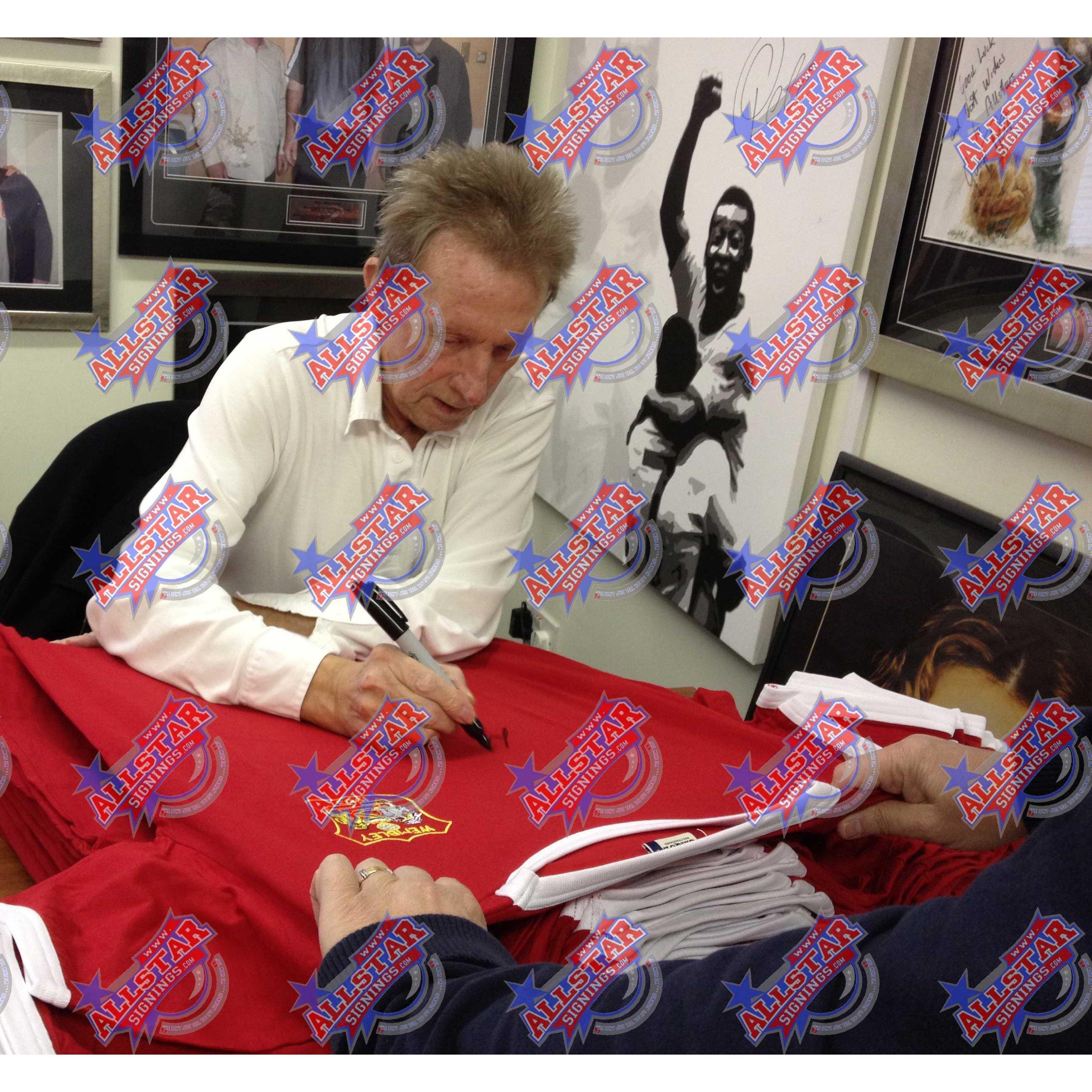 Red - AllStarSignings Ltd - Sir Bobby Charlton and Denis Law signed Manchester - 2