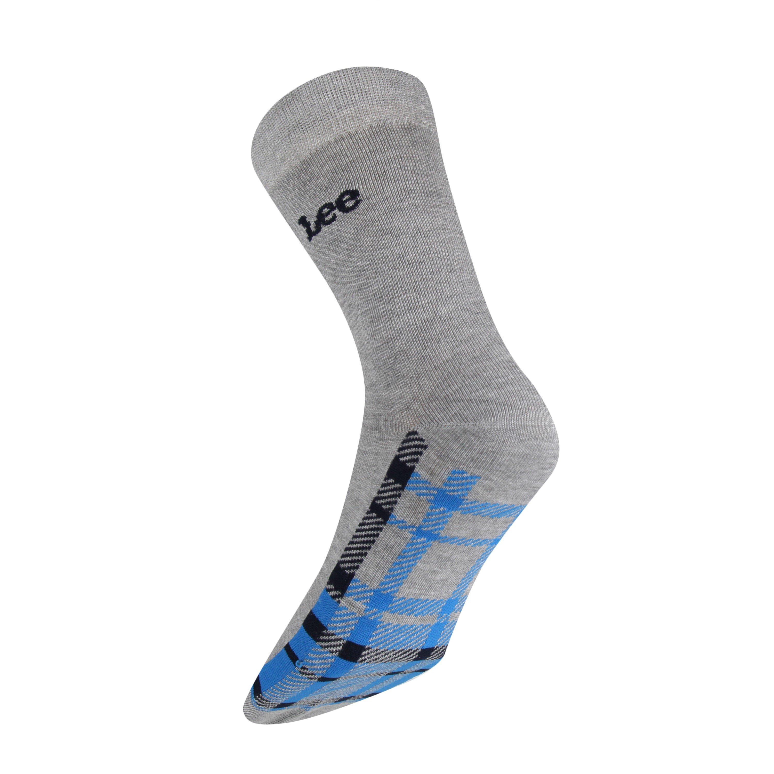 Grau/Navy/Blau - Lee - Crosbie Crew Socks - 5