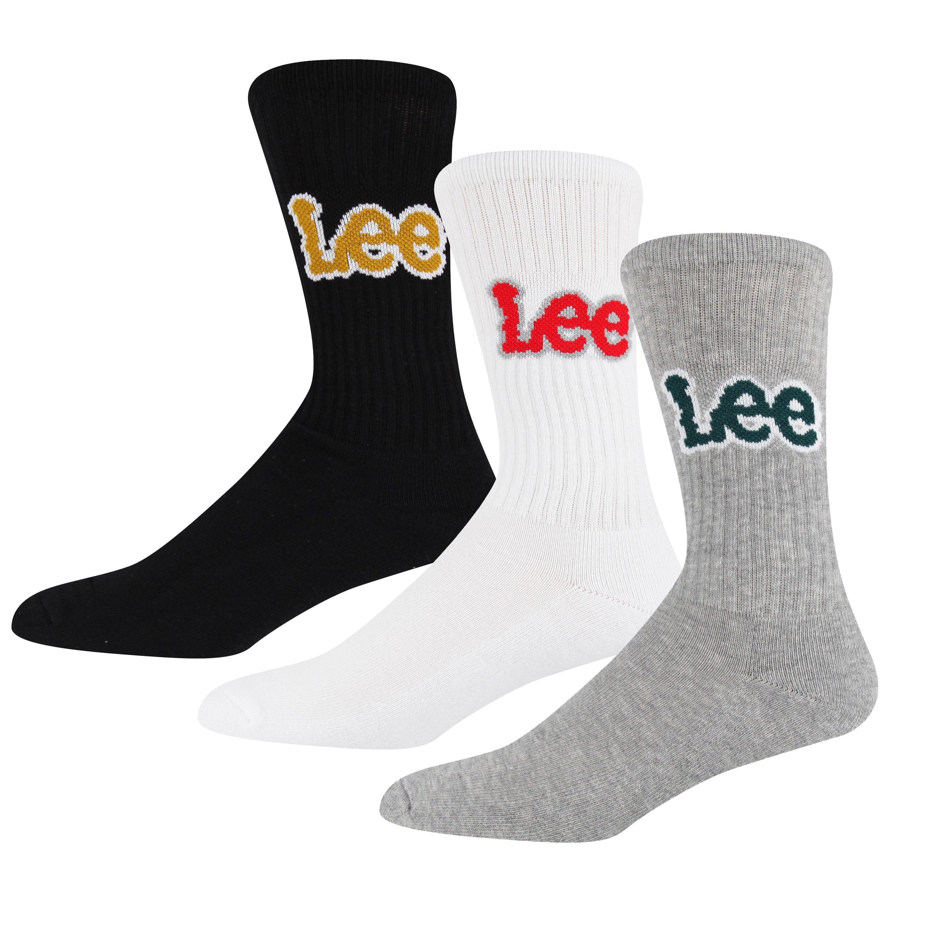 Crno/Bijelo/Sivo - Lee - Men's Rnwick Crew Socks - 1