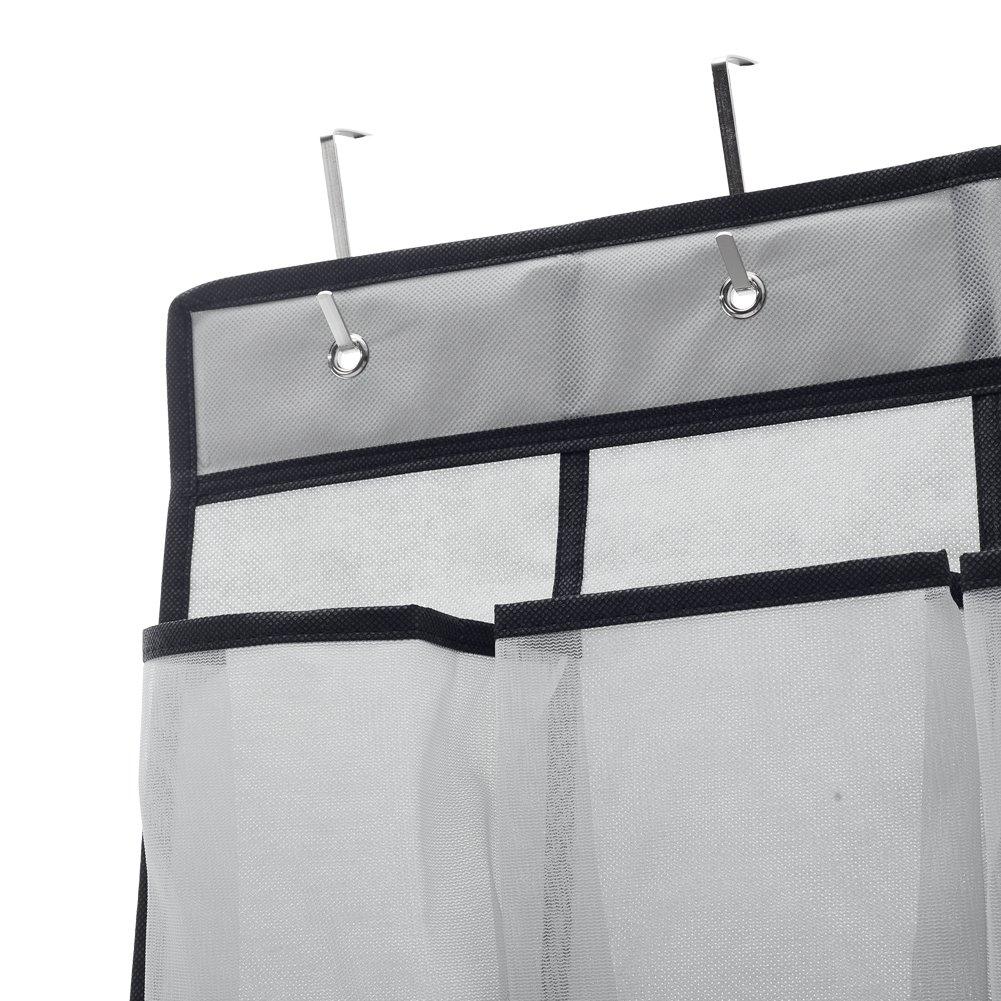 Grey/Black - LIFE IDEAS - 3pcs 24-Pocket Over Door Hanging Storage Bag - 7