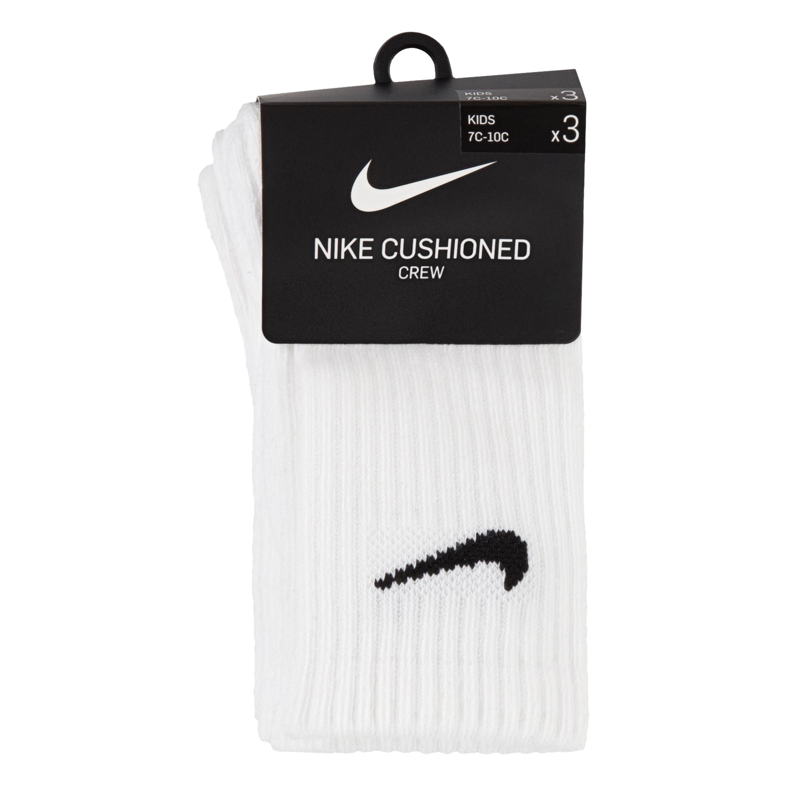 White - Nike - Basic Crew 3Pk Sock Infants - 3