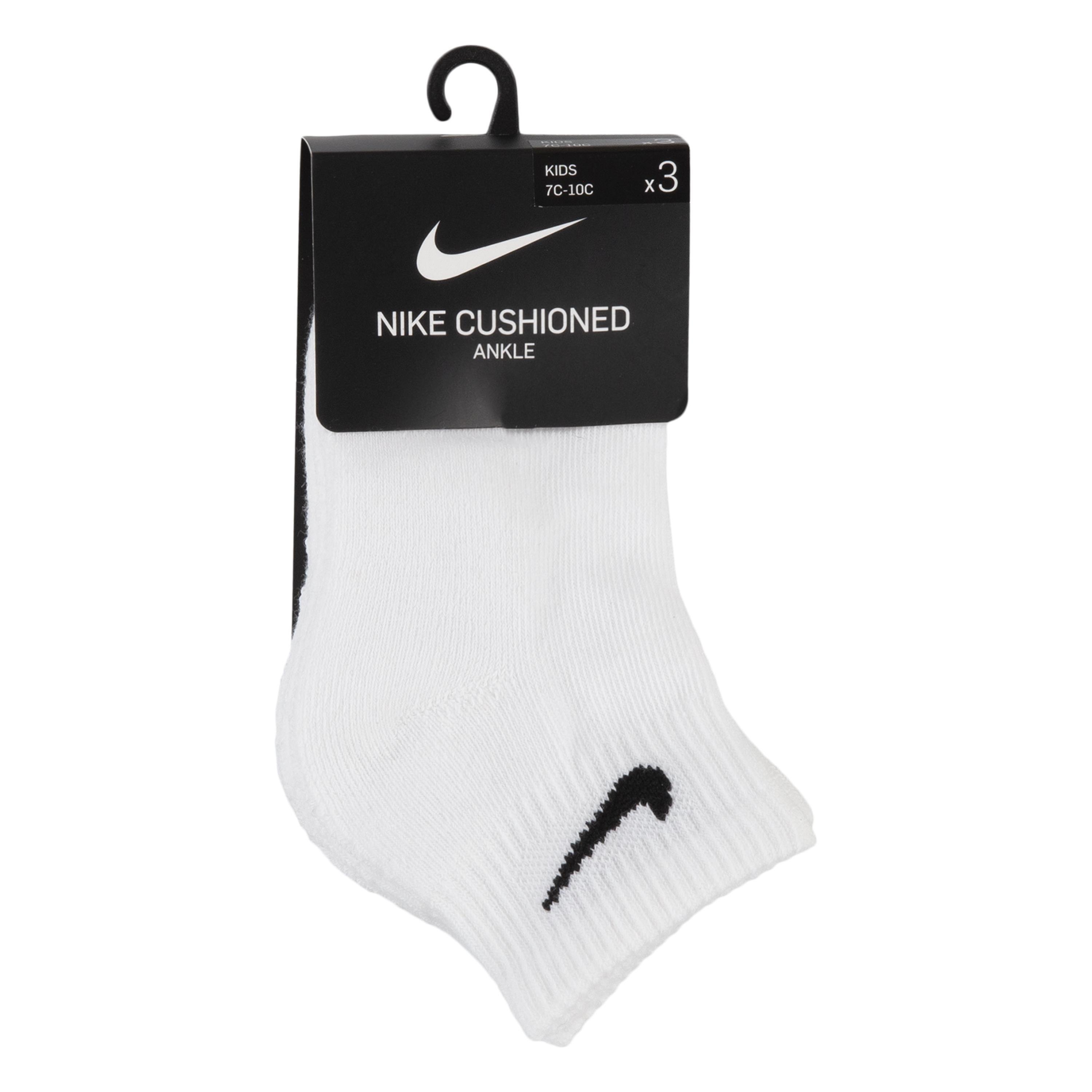 White - Nike - Basic Ankle 3Pk Childs - 4