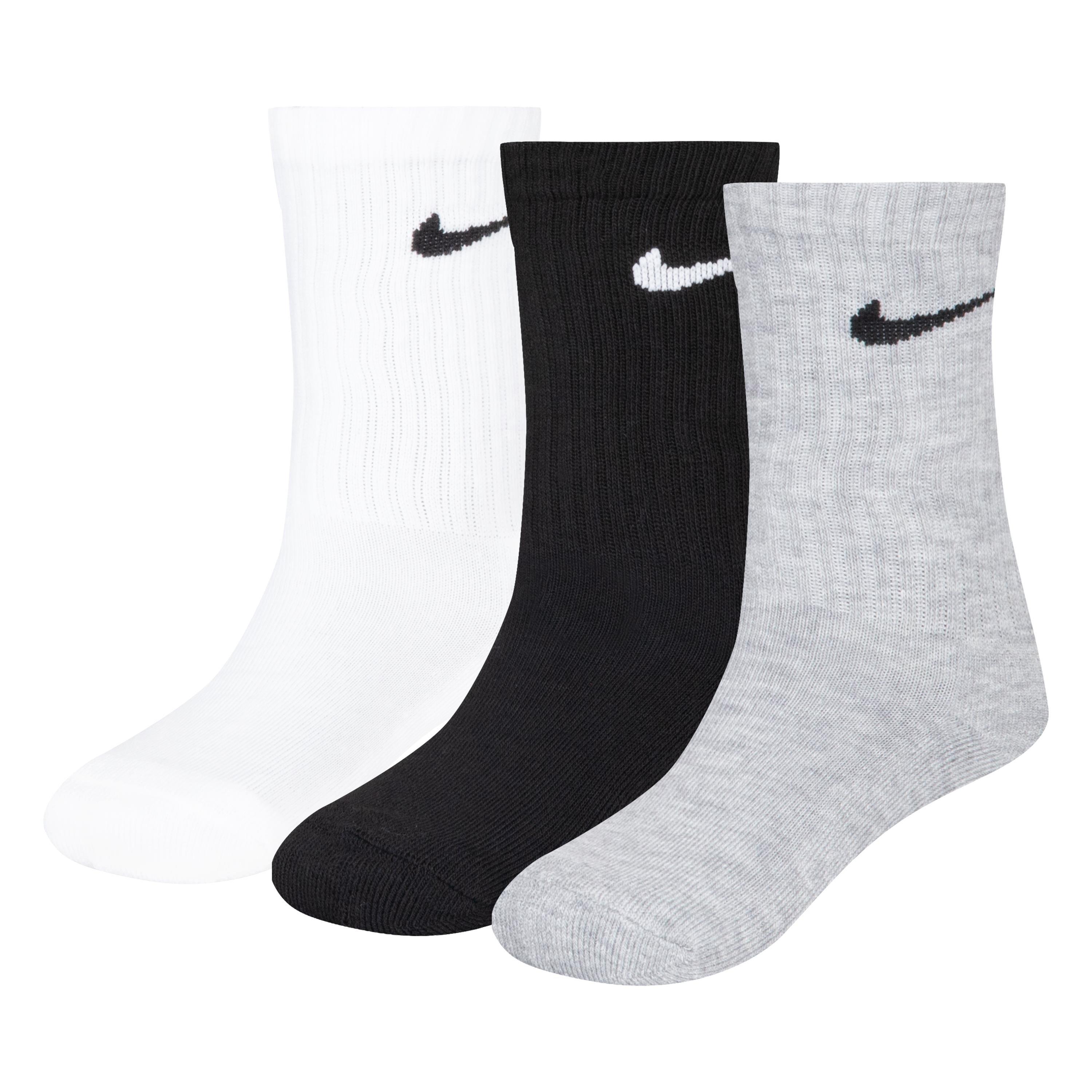 Nike  Kids Basic Crew 3Pk Childs - White/Gray - Chd C9-2.5