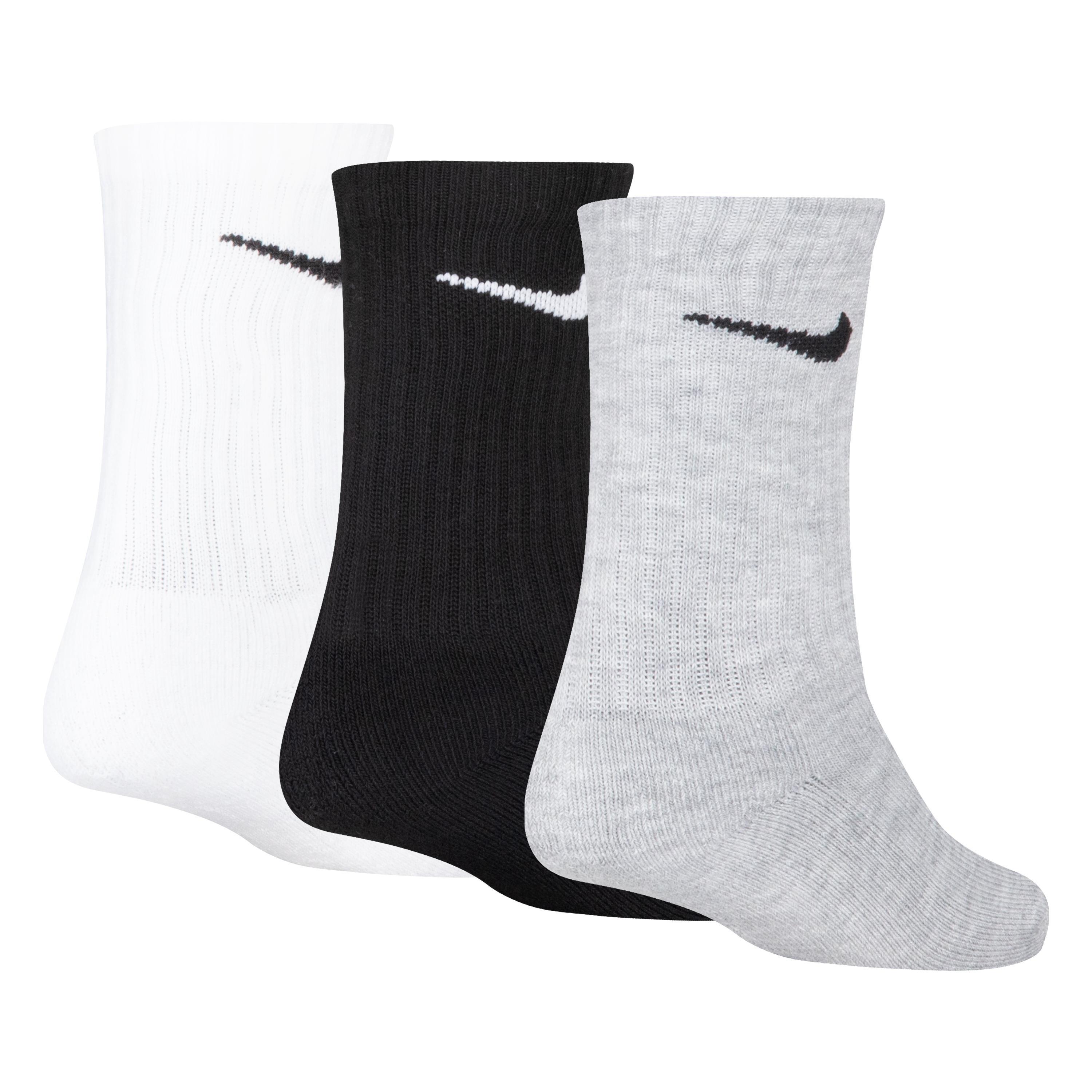 White/Gray - Nike - Basic Crew 3Pk Childs - 4