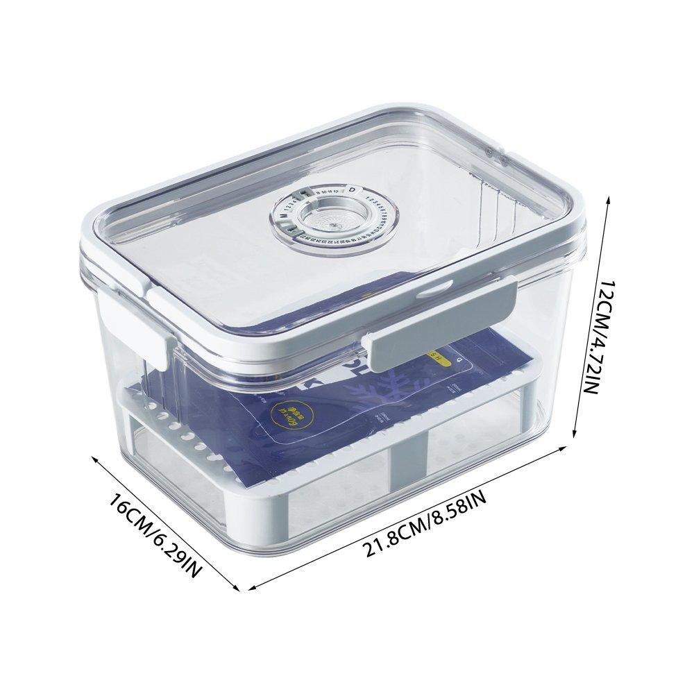 White2 - LIFE IDEAS - 2pcs Airtight Food Storage Container with Date Dia - 2