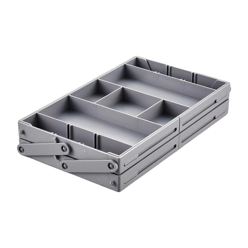 Grey - LIFE IDEAS - 2pcs Drawer Organiser Storage Tray - 5