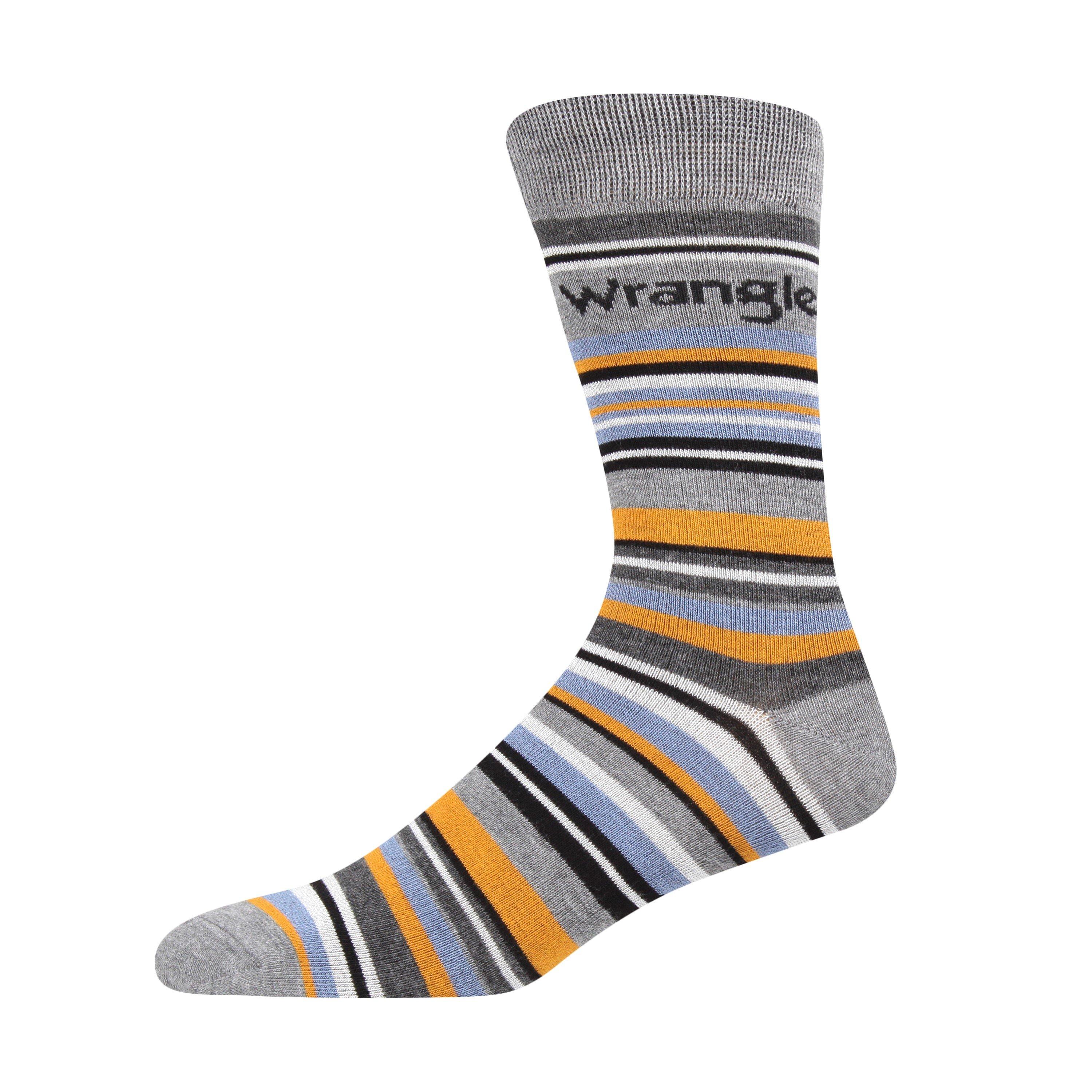 Grey/Golden/Blk - Wrangler - Crew Socks - 2