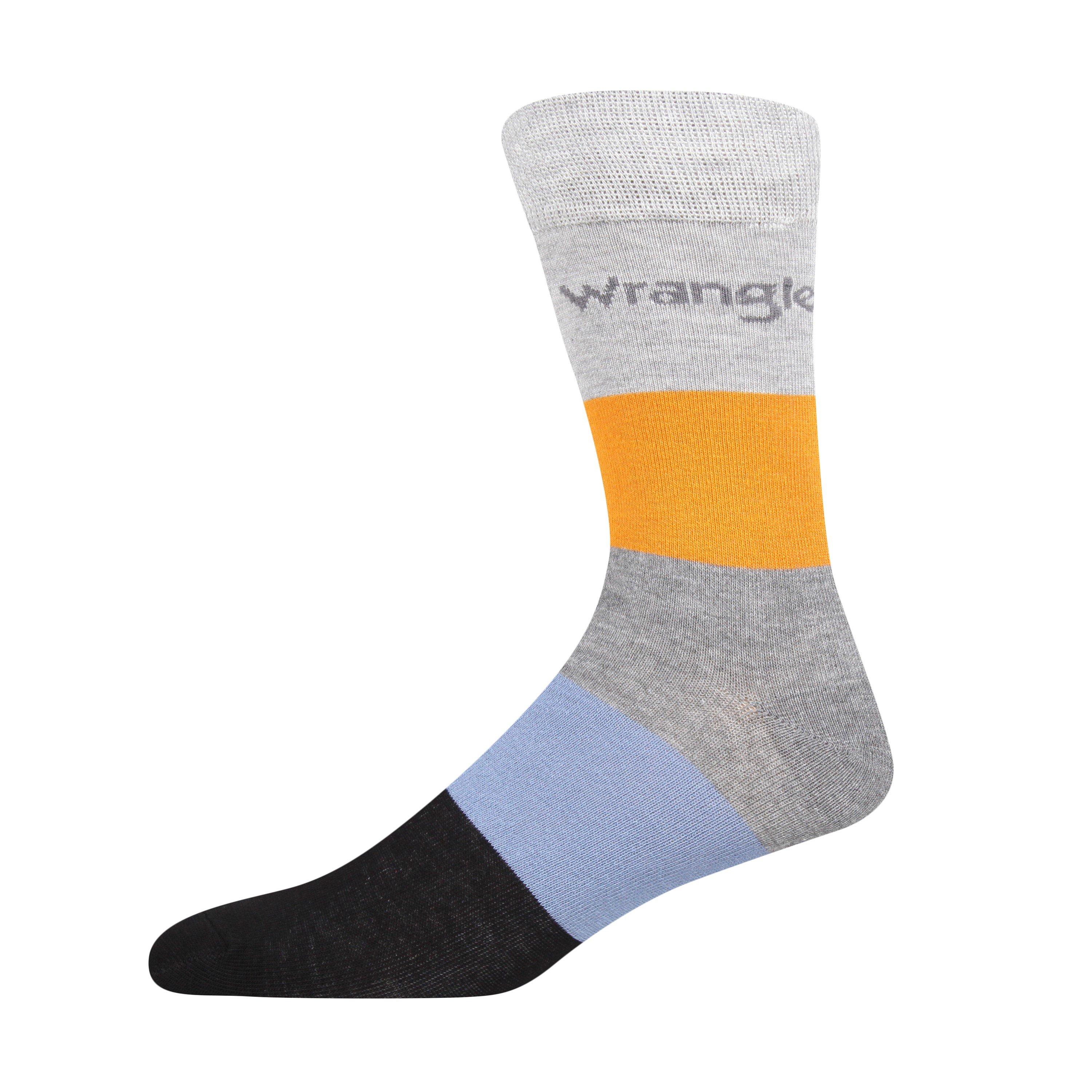 Grey/Golden/Blk - Wrangler - Crew Socks - 4