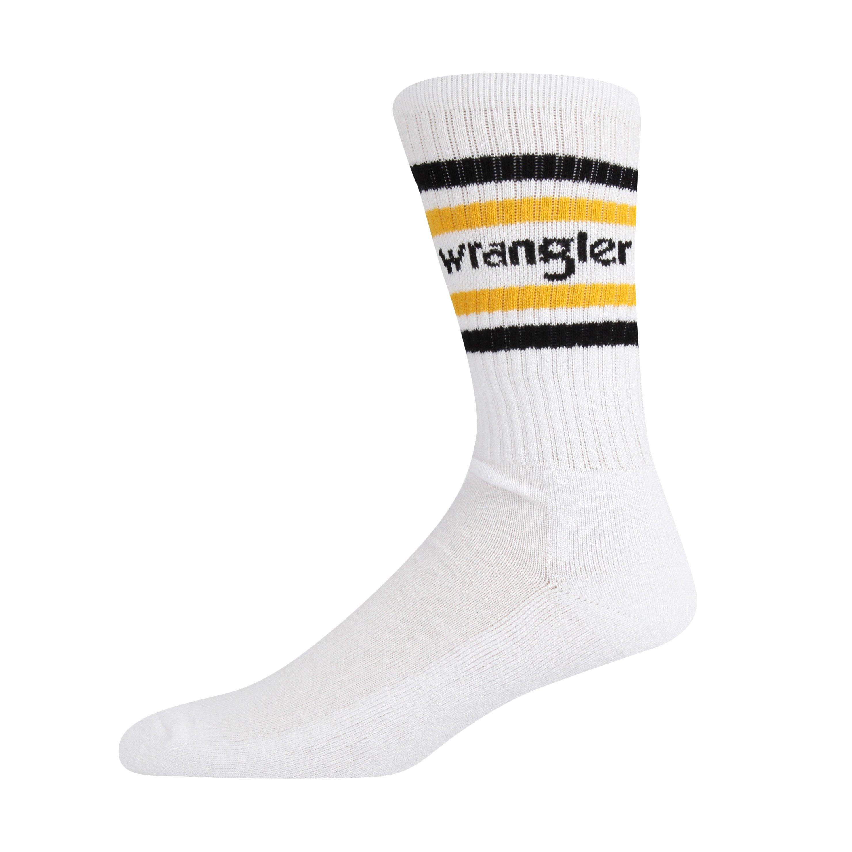 Hvid/Grå/Sort - Wrangler - Malm Crew Socks - 2