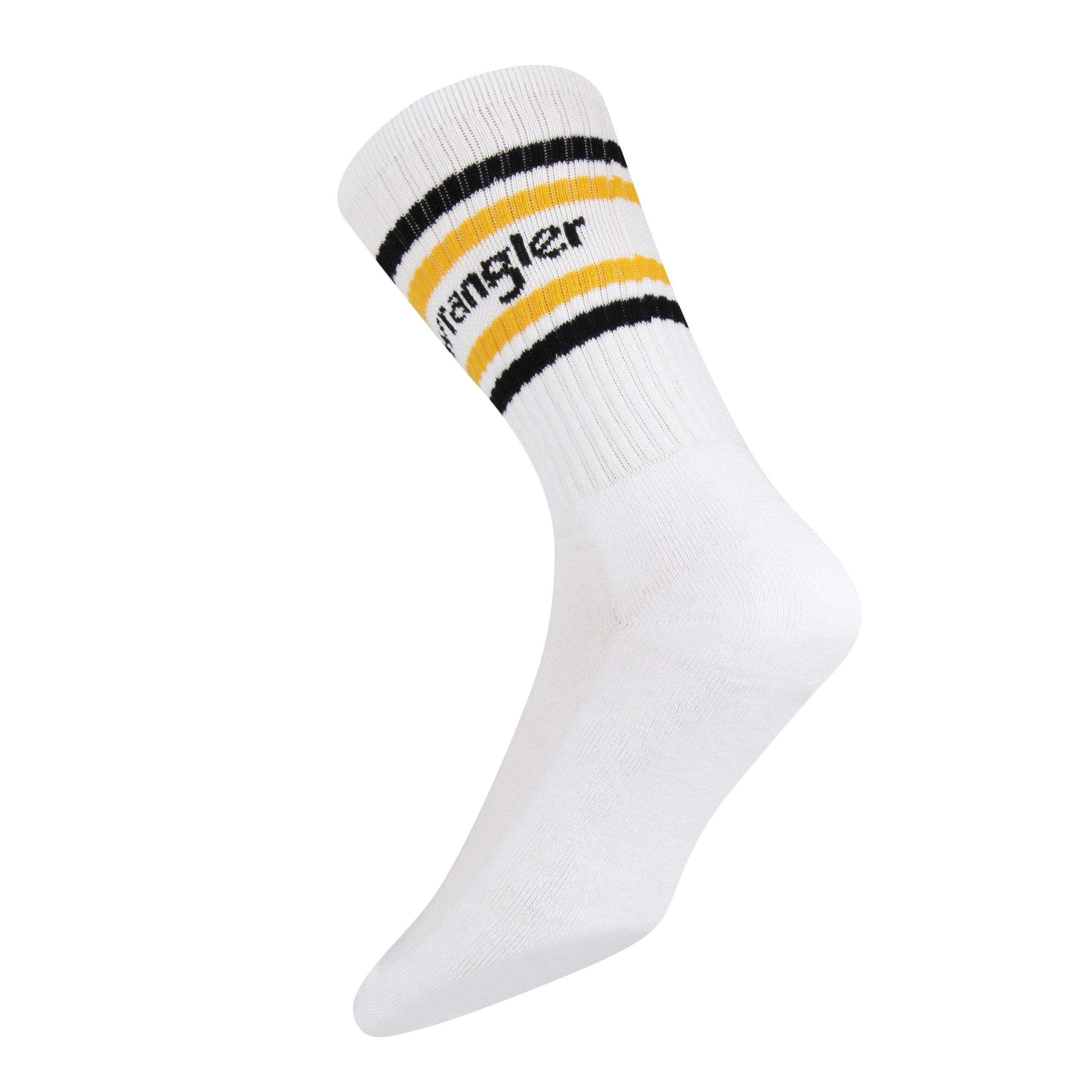 Hvid/Grå/Sort - Wrangler - Malm Crew Socks - 5