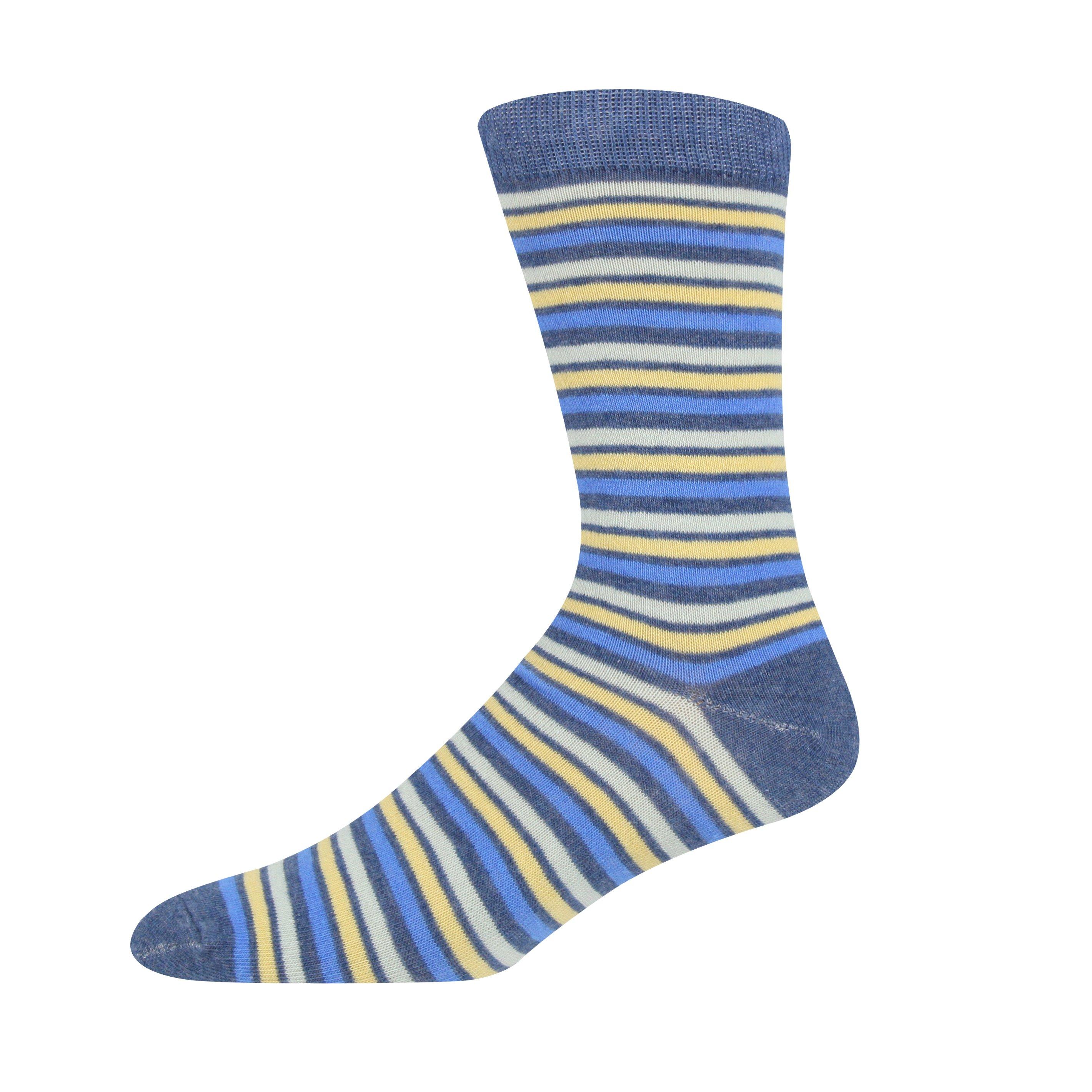 Denim/Noir/Gris - Ben Sherman - Mallow Crew Socks - 3