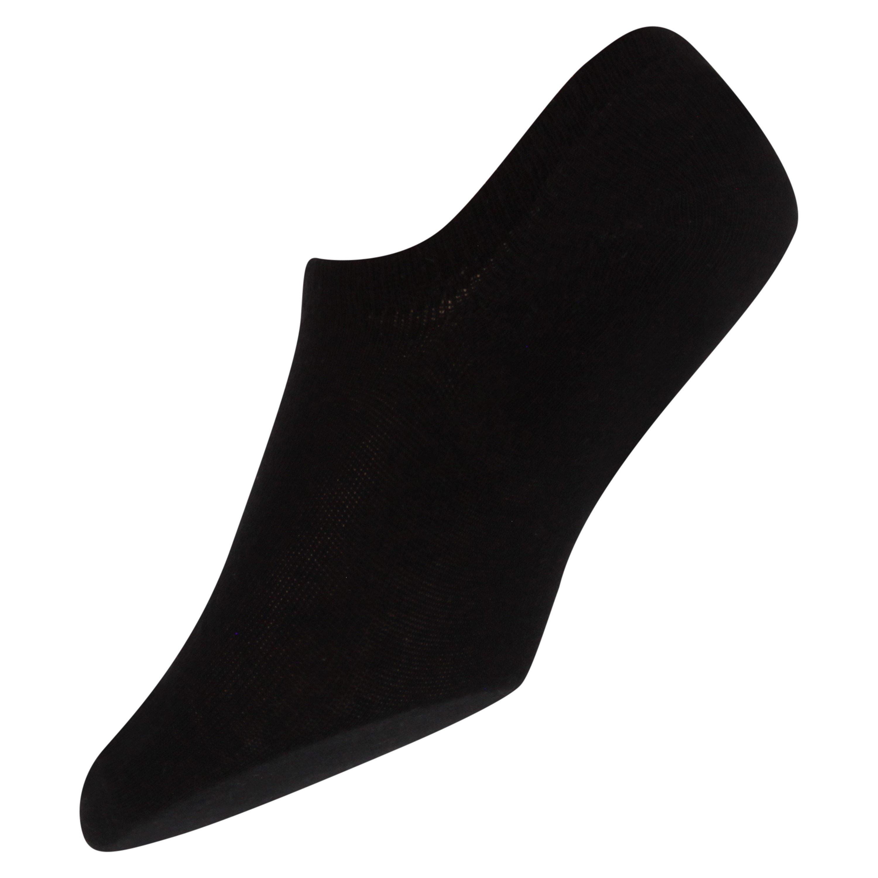 Black/White/Gry - Lee - 3-Pack Invisible Cotton Trainer Socks - 5