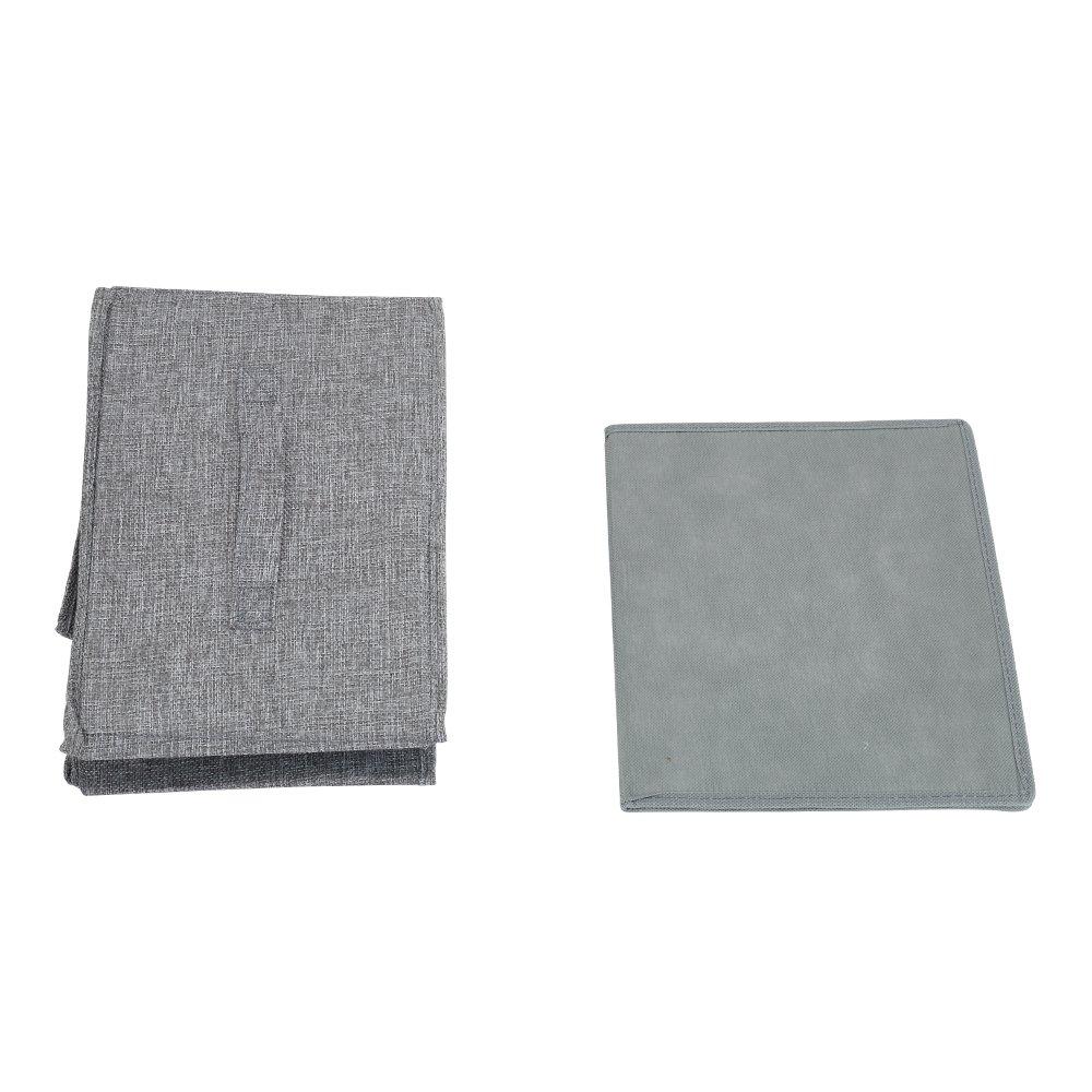 Grey - LIFE IDEAS - 3pcs Foldable Fabric Clothes Storage Organizer - 11